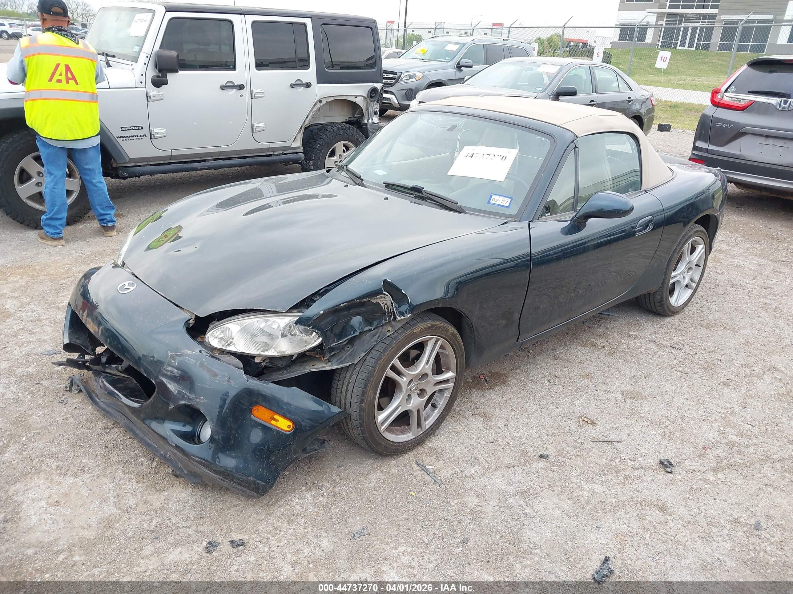 2005 Mazda Mx-5 Miata Ls Blue vin: JM1NB353750410810