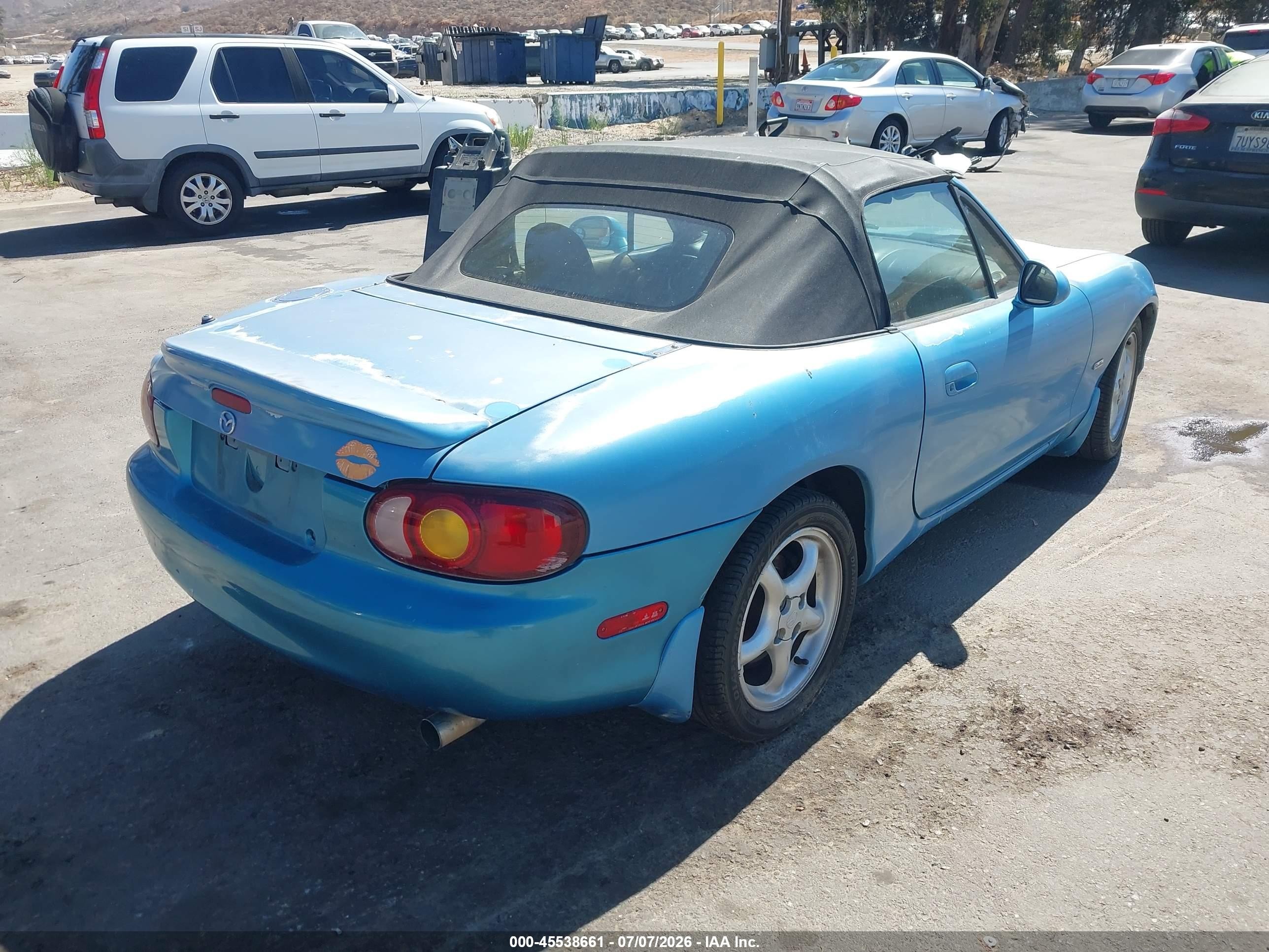 2000 Mazda Mx-5 Miata Ls/special Edition Blue vin: JM1NB3537Y0141731