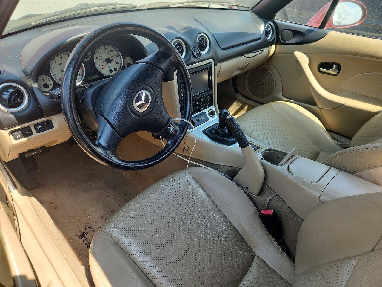2003 Mazda Mx-5 Miata Base Maroon vin: JM1NB353930303660