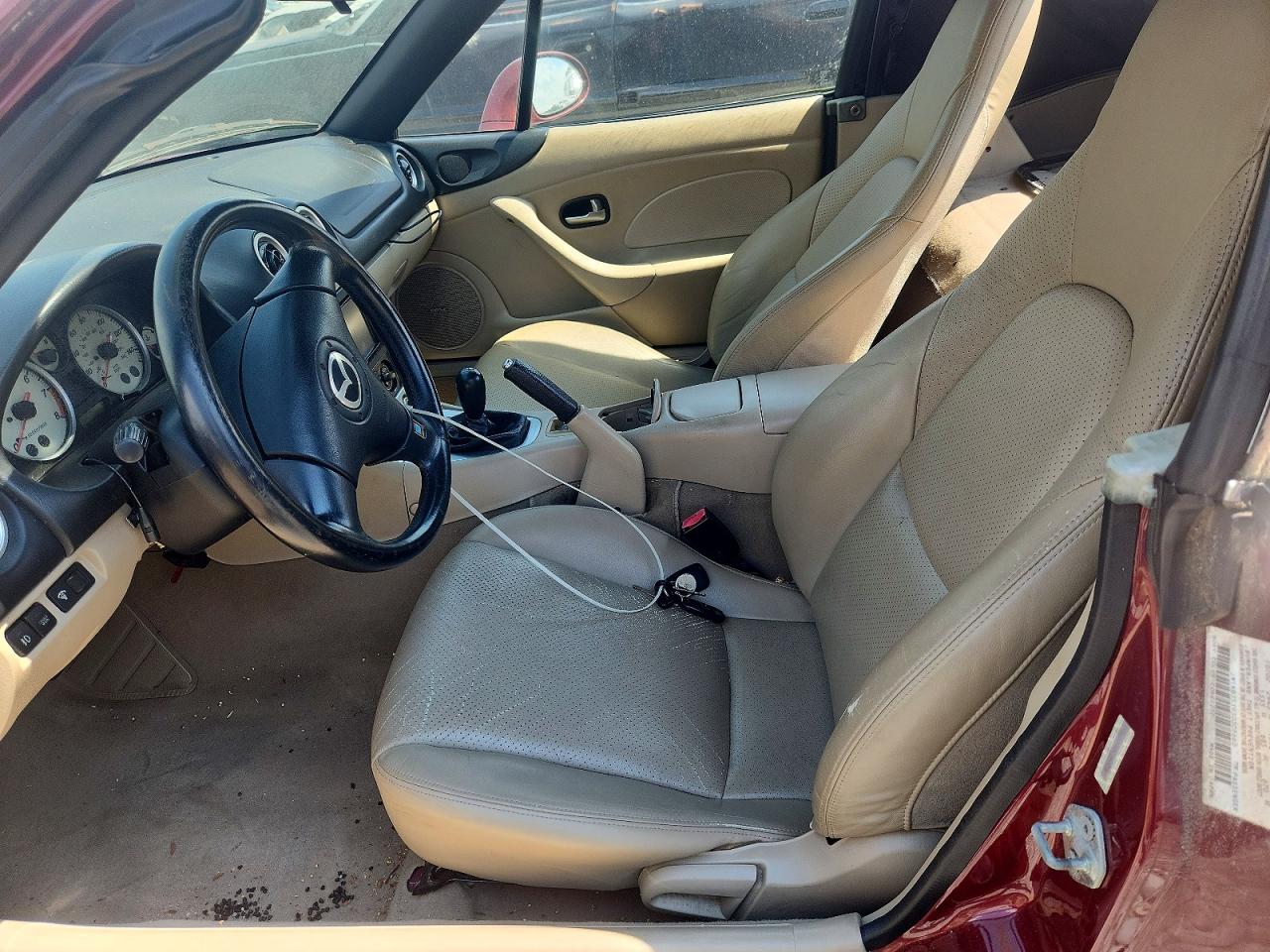 2003 Mazda Mx-5 Miata Base Maroon vin: JM1NB353930303660