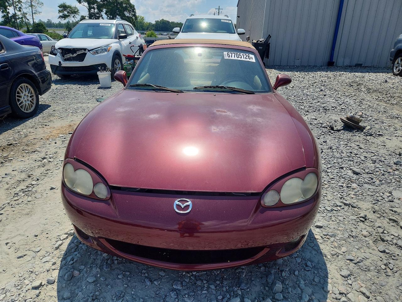 2003 Mazda Mx-5 Miata Base Maroon vin: JM1NB353930303660