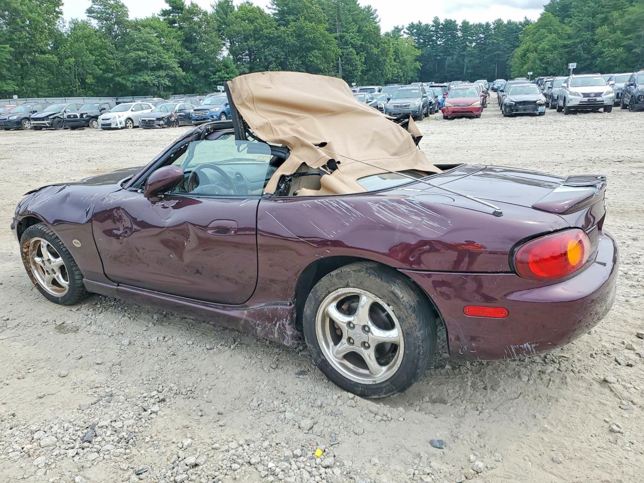 2000 Mazda Mx-5 Miata Base Burgundy vin: JM1NB3539Y0146221
