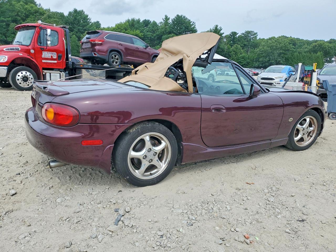2000 Mazda Mx-5 Miata Base Burgundy vin: JM1NB3539Y0146221