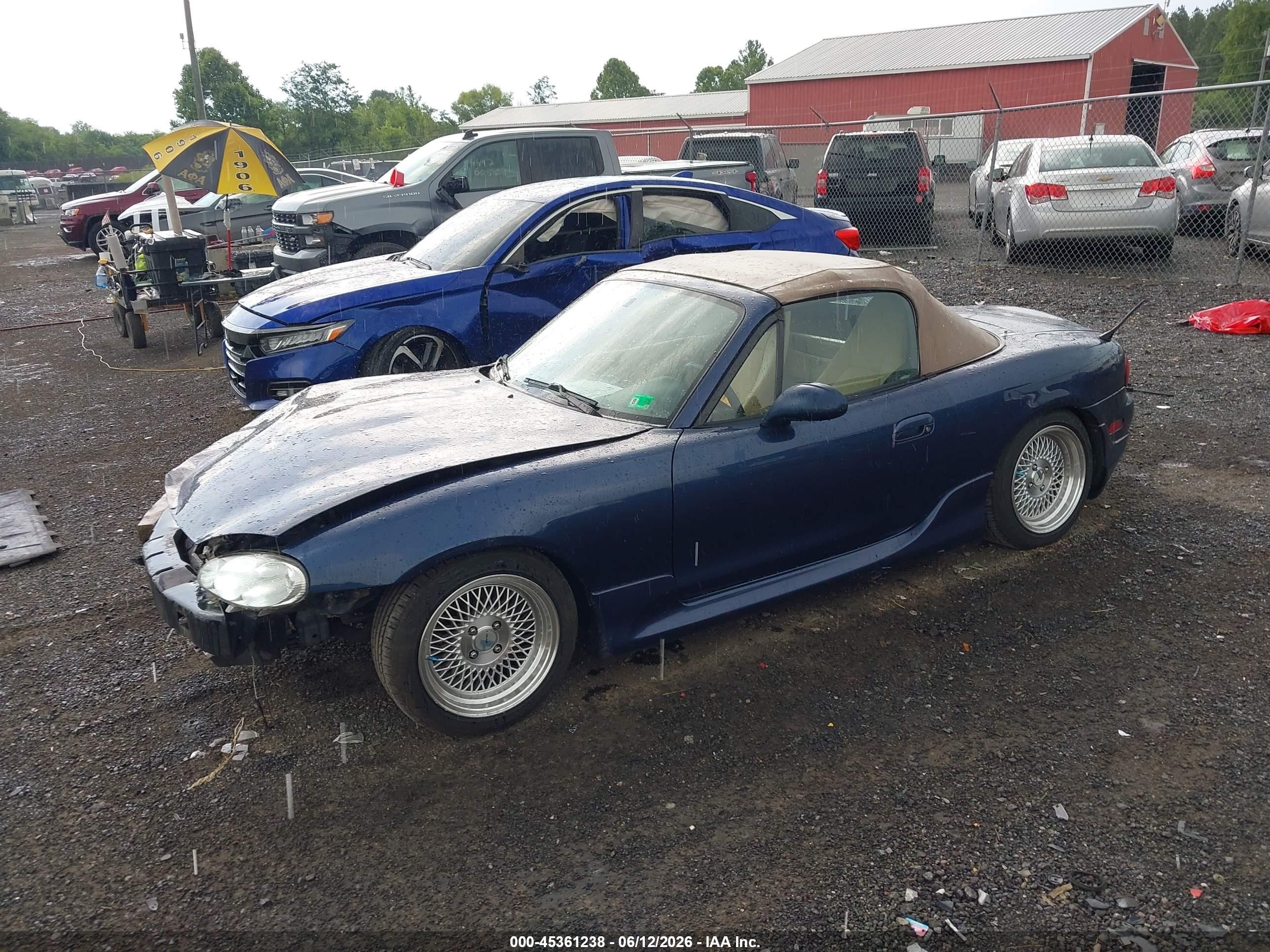 2003 Mazda Mx-5 Miata Cloth/ls/se/shinsen Blue vin: JM1NB353X30303019