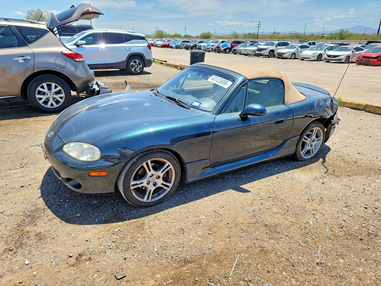 2005 Mazda Mx-5 Miata Base Green vin: JM1NB353X50412972