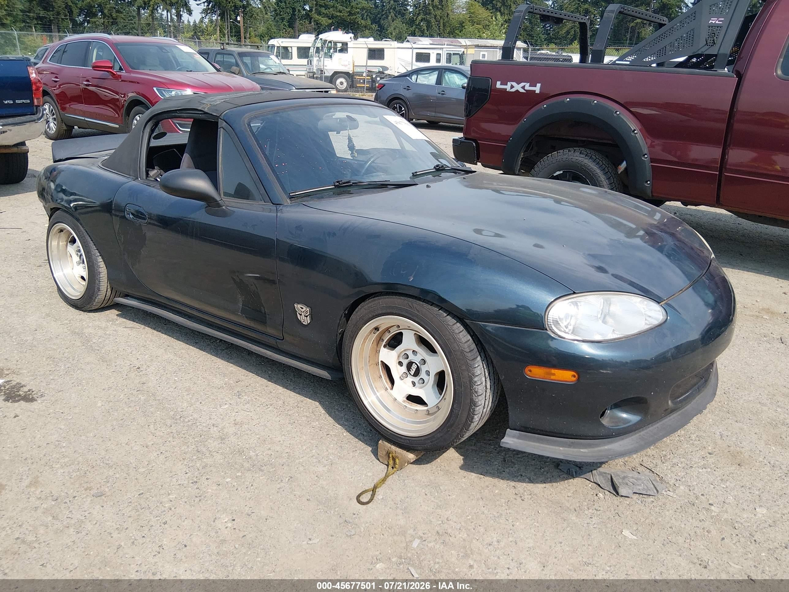 2005 Mazda Mx-5 Miata Cloth Blue vin: JM1NB353X50414284