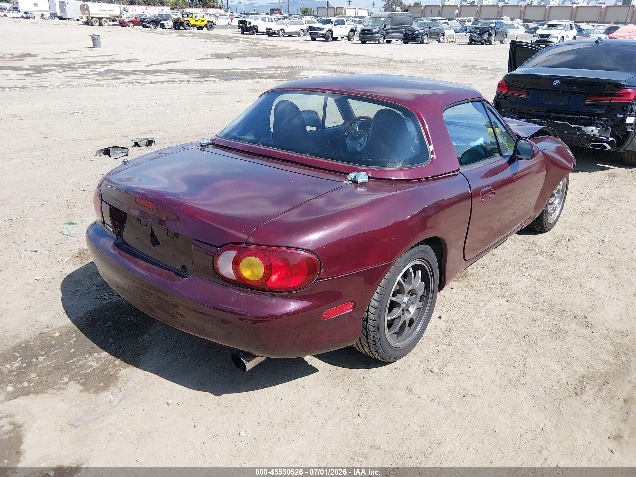 1999 Mazda Mx-5 Miata 10th Anniversary Edition/leather/popular Equip/sport/touring Burgundy vin: JM1NB353XX0103652