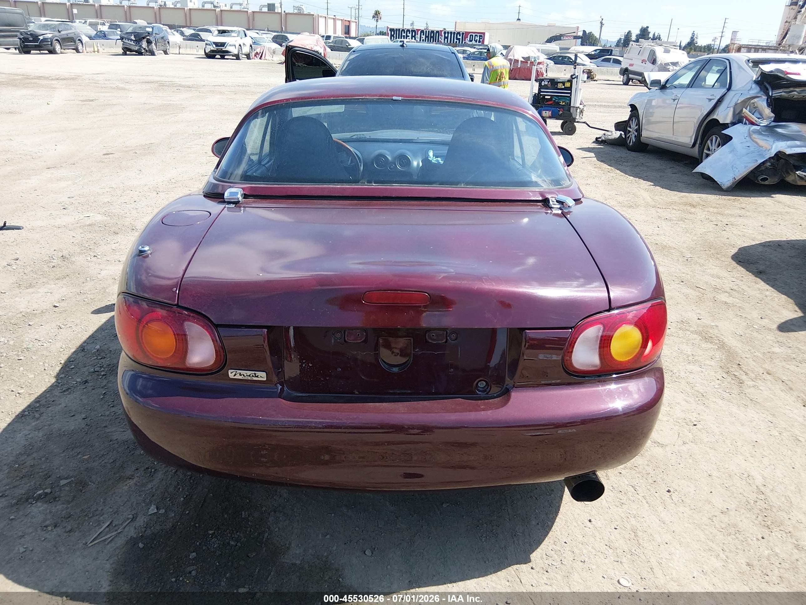 1999 Mazda Mx-5 Miata 10th Anniversary Edition/leather/popular Equip/sport/touring Burgundy vin: JM1NB353XX0103652