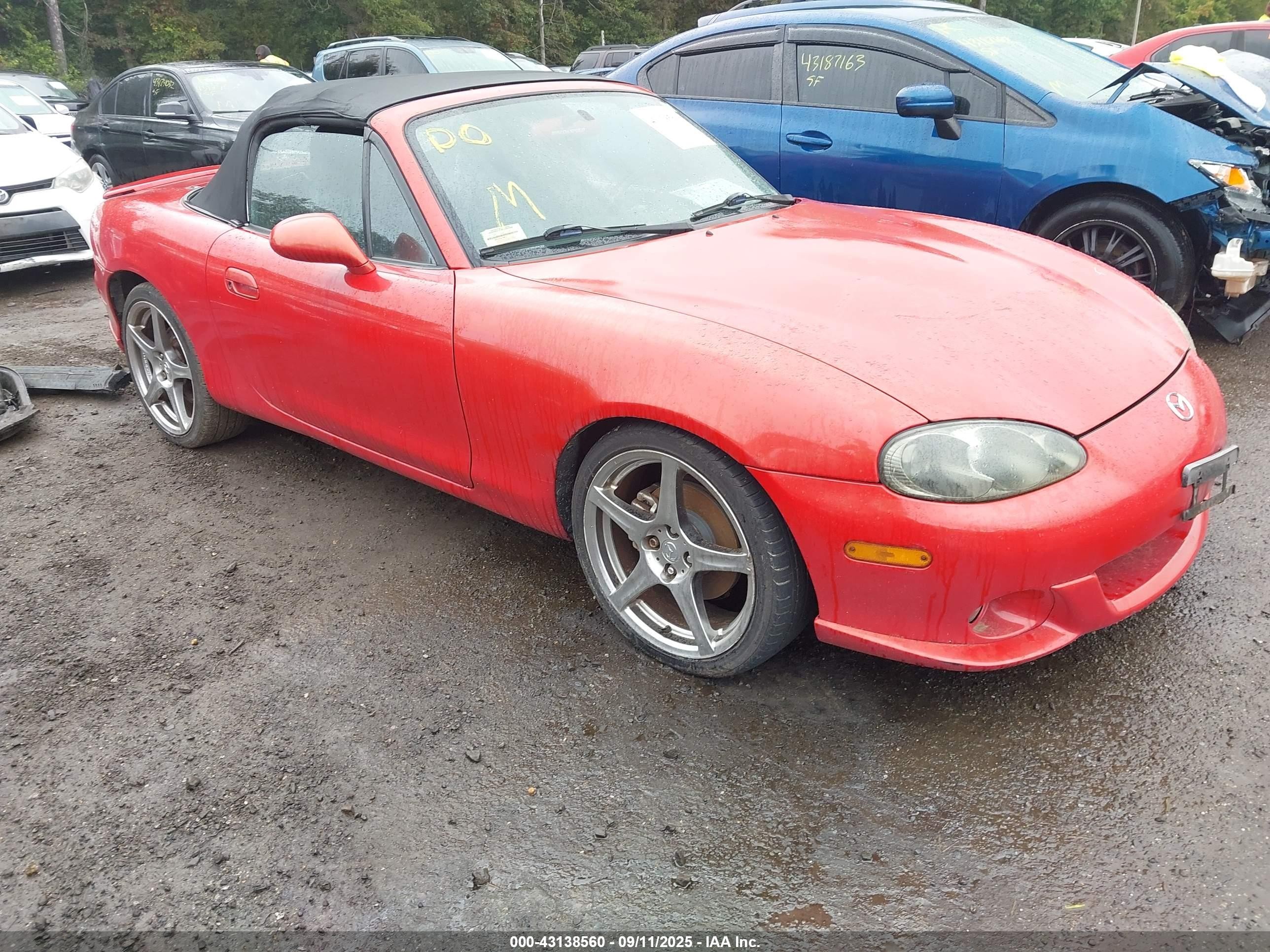 2004 Mazda Mazdaspeed Mx-5 Miata Cloth Красный vin: JM1NB354340406468