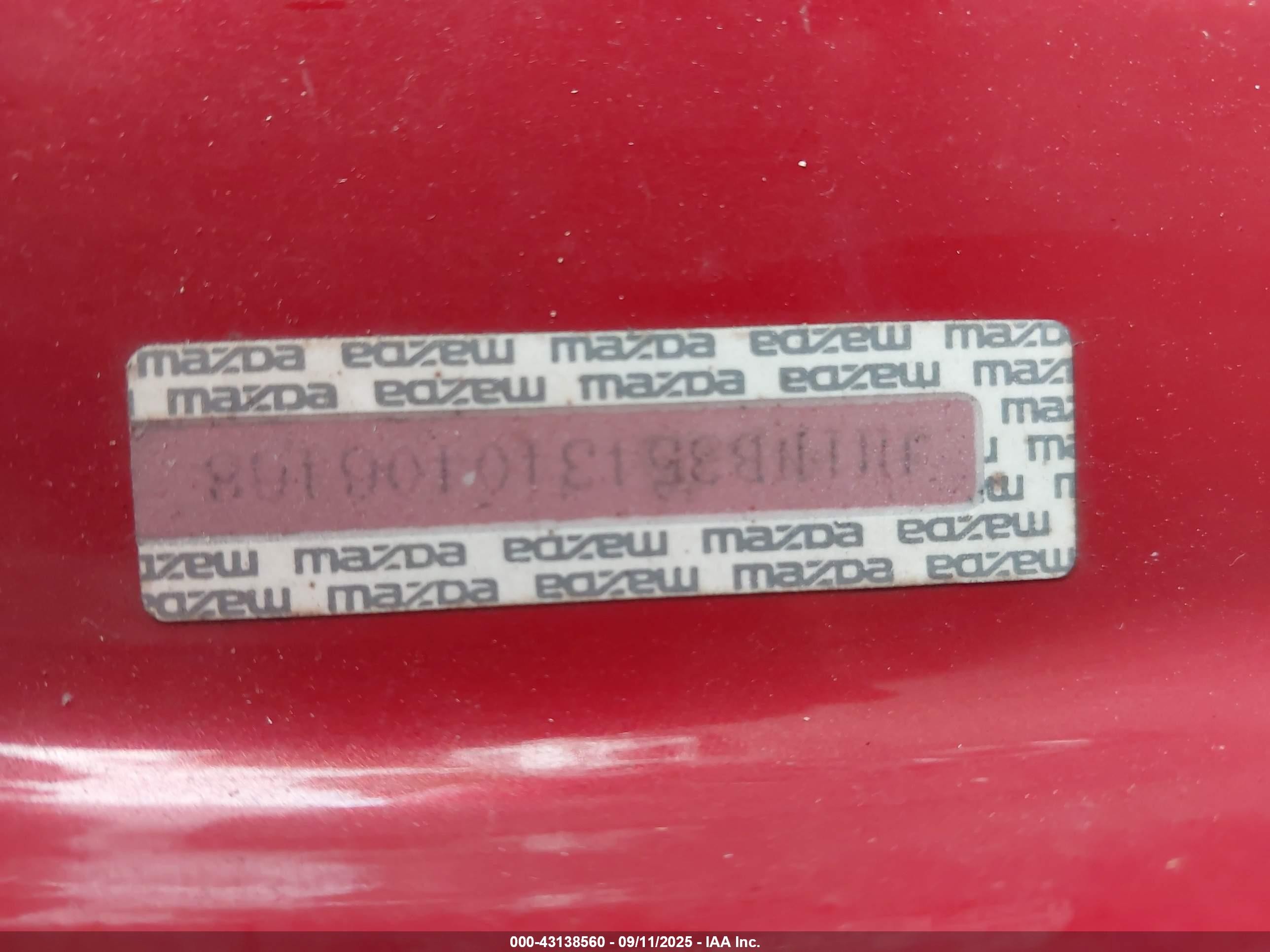 2004 Mazda Mazdaspeed Mx-5 Miata Cloth Red vin: JM1NB354340406468