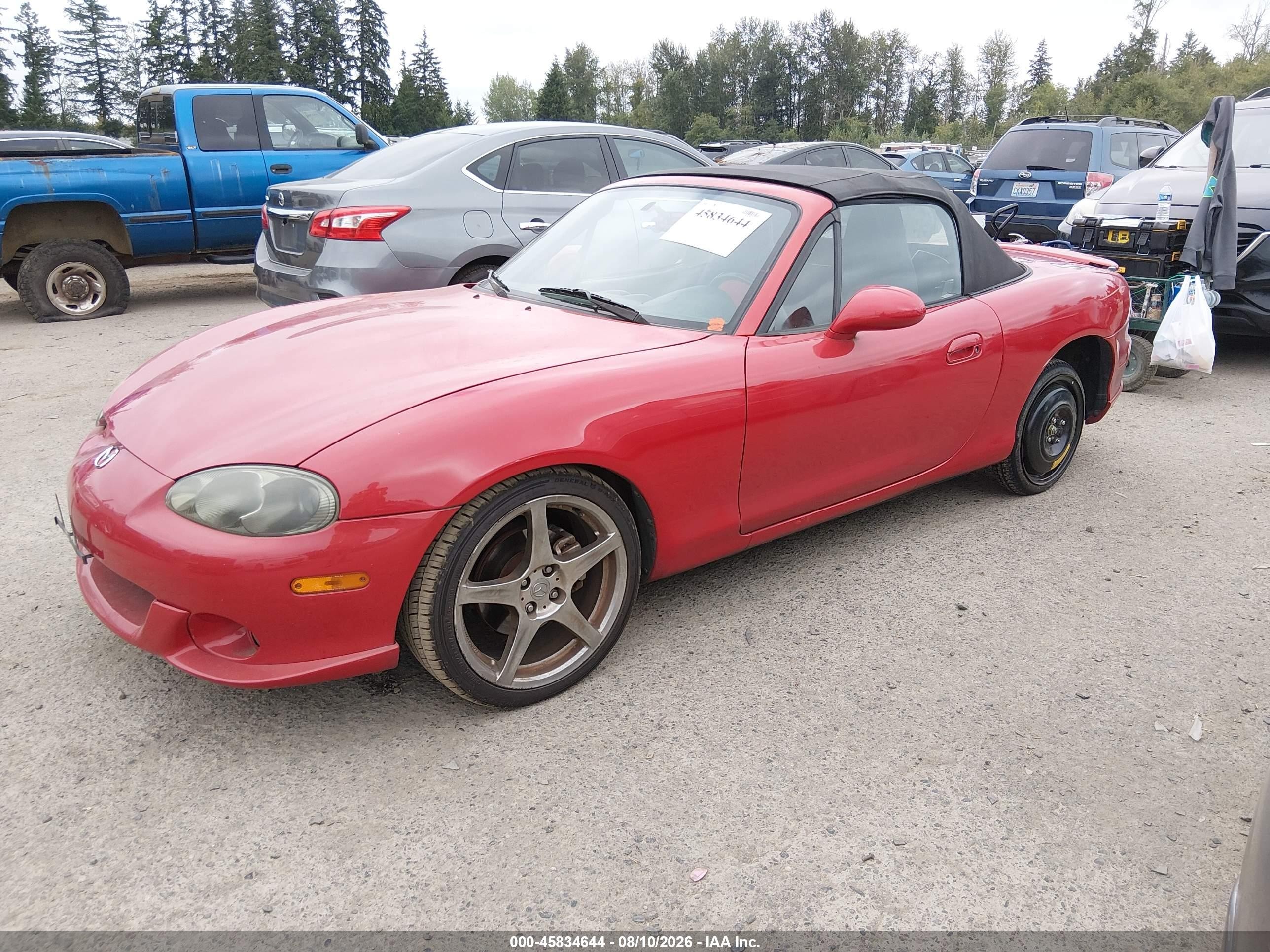2004 Mazda Mazdaspeed Mx-5 Miata Cloth Красный vin: JM1NB354540407198