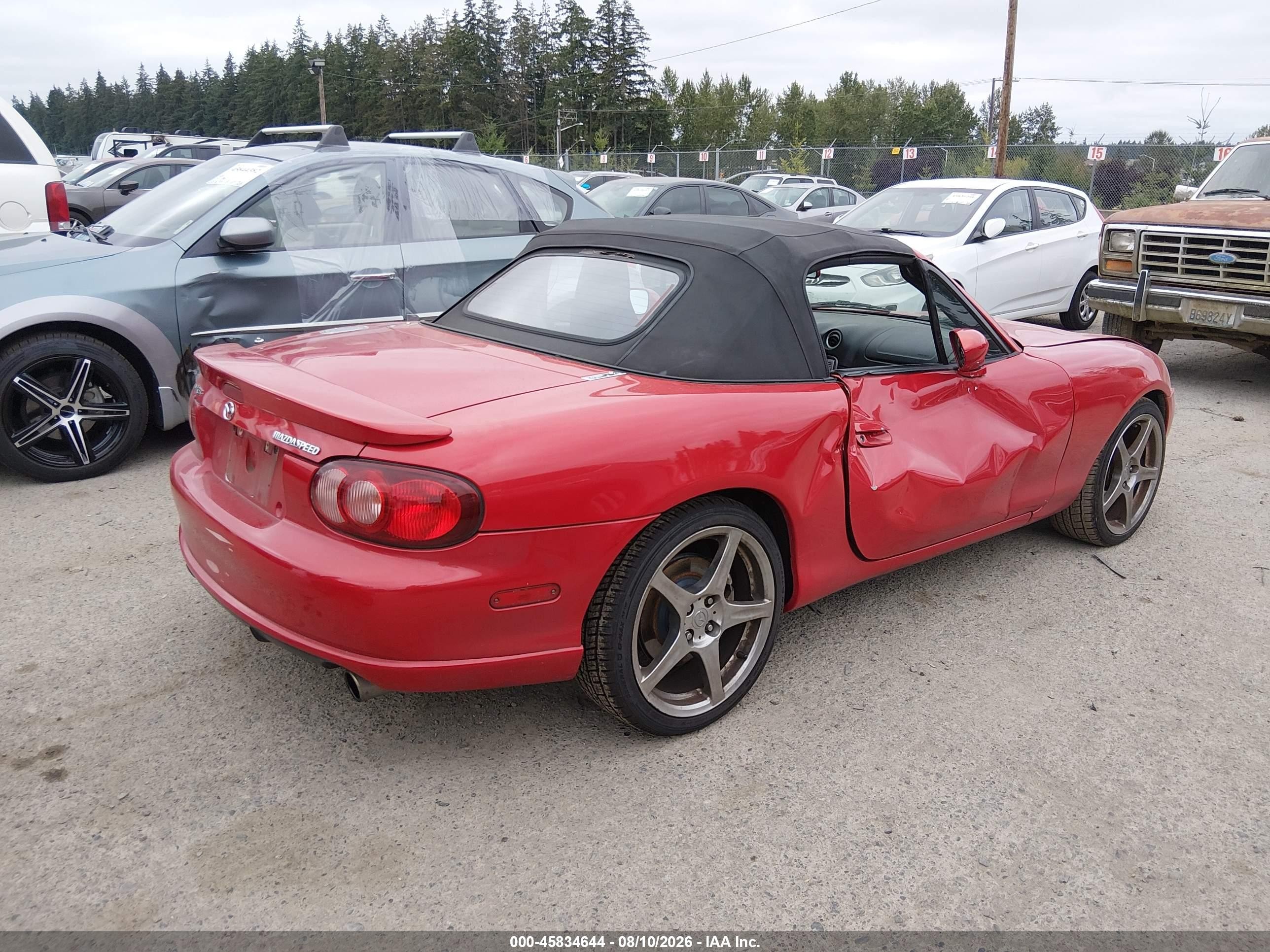 2004 Mazda Mazdaspeed Mx-5 Miata Cloth Красный vin: JM1NB354540407198