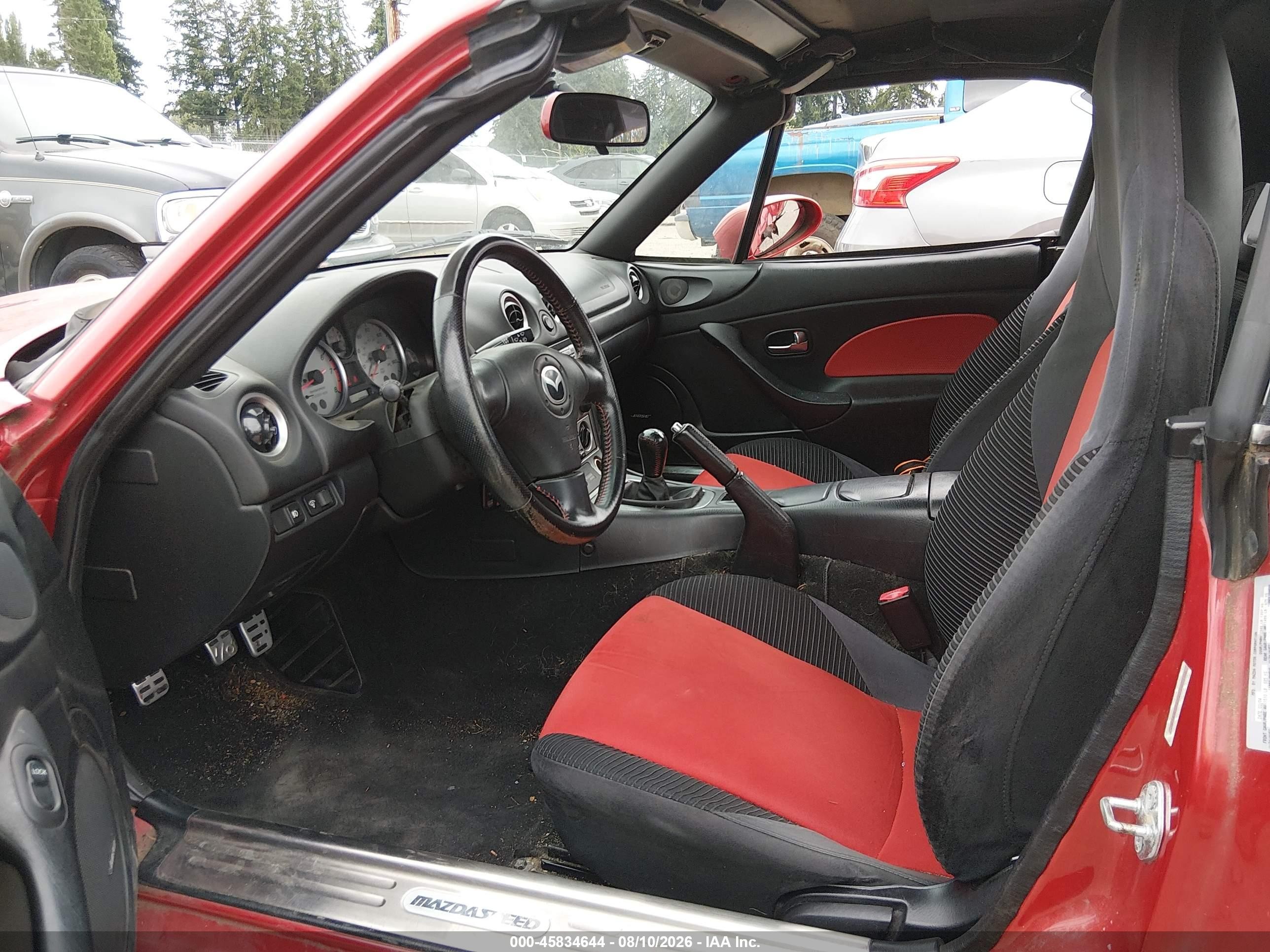 2004 Mazda Mazdaspeed Mx-5 Miata Cloth Красный vin: JM1NB354540407198