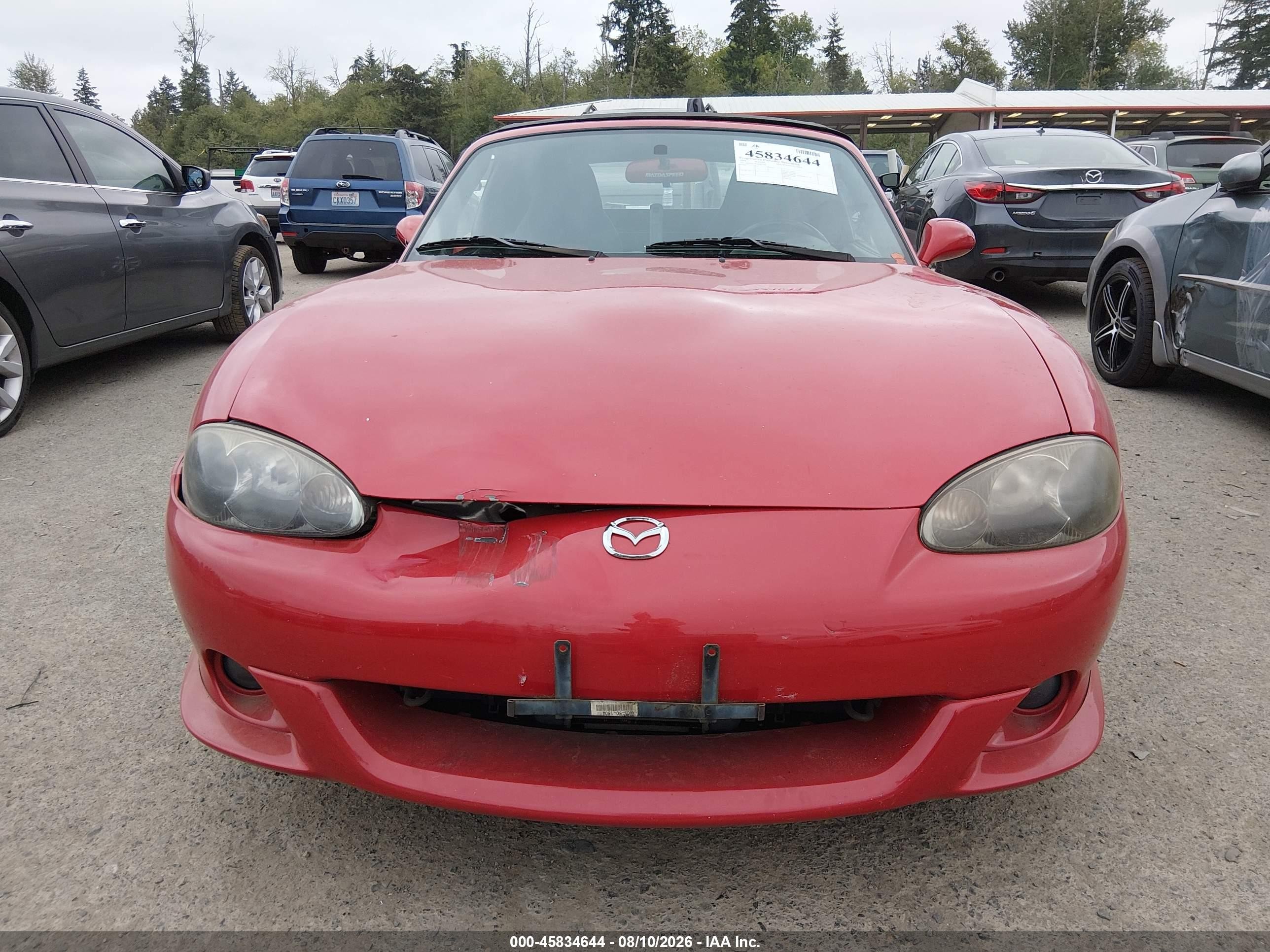 2004 Mazda Mazdaspeed Mx-5 Miata Cloth Красный vin: JM1NB354540407198