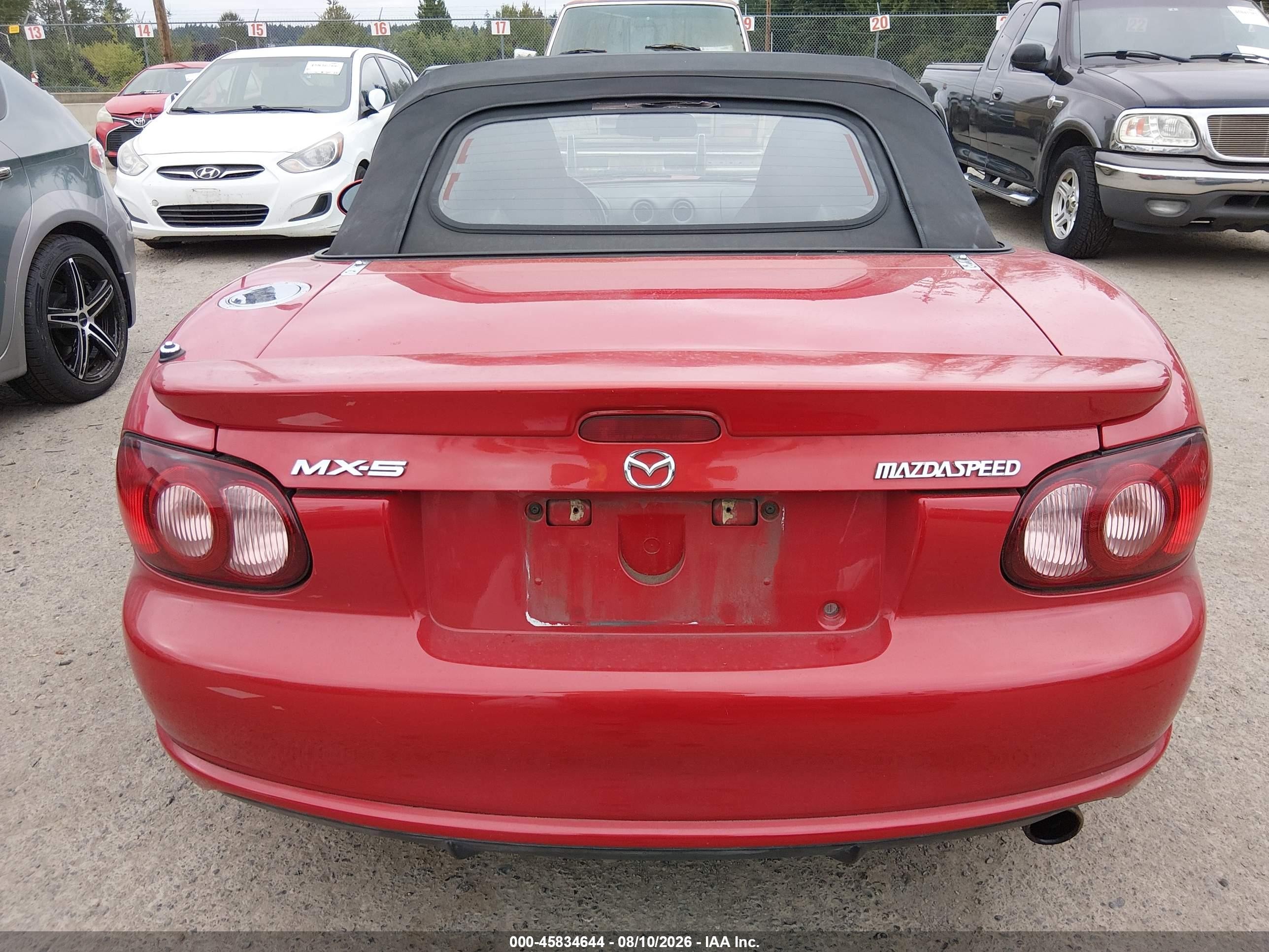 2004 Mazda Mazdaspeed Mx-5 Miata Cloth Красный vin: JM1NB354540407198
