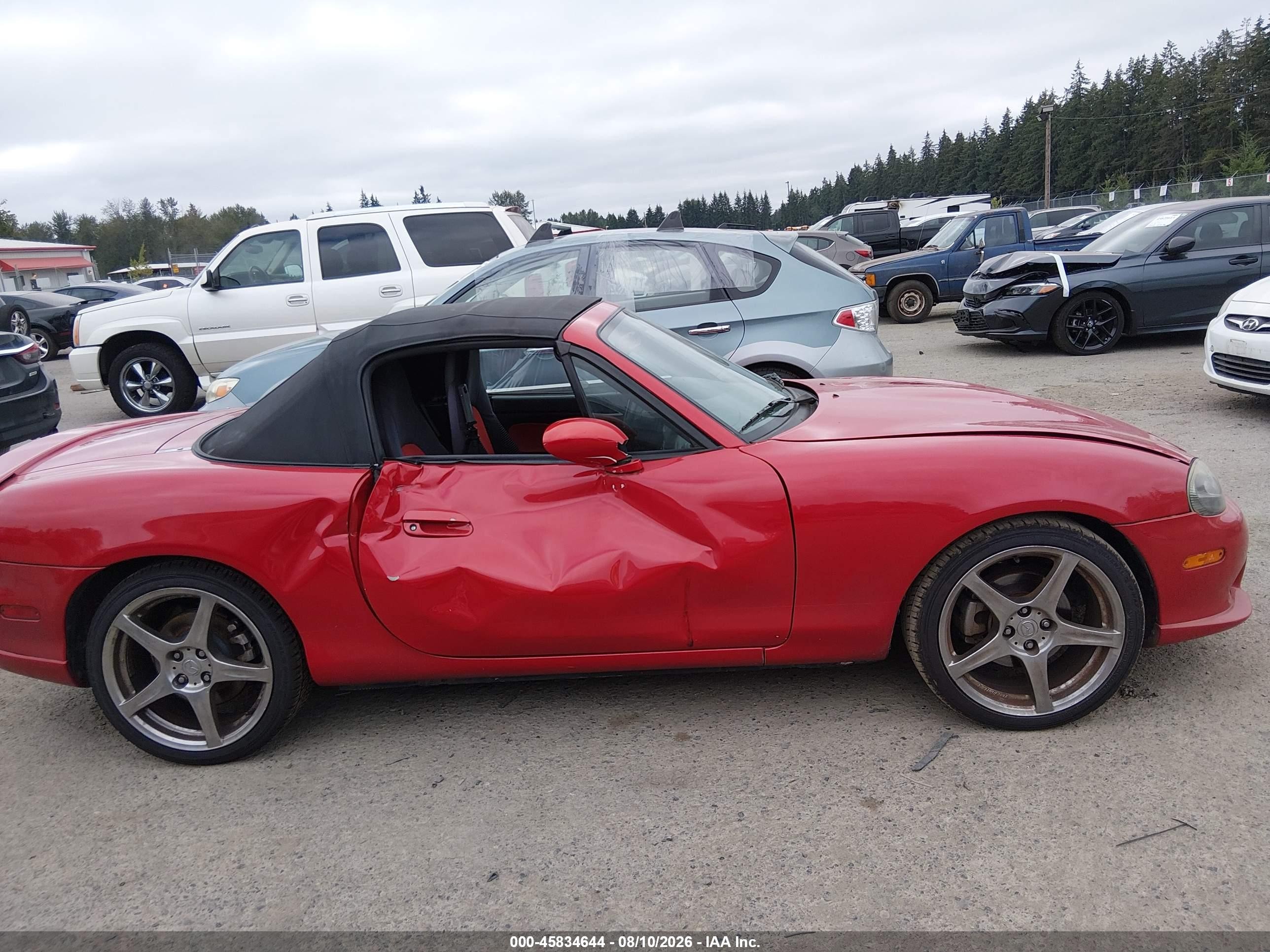 2004 Mazda Mazdaspeed Mx-5 Miata Cloth Красный vin: JM1NB354540407198
