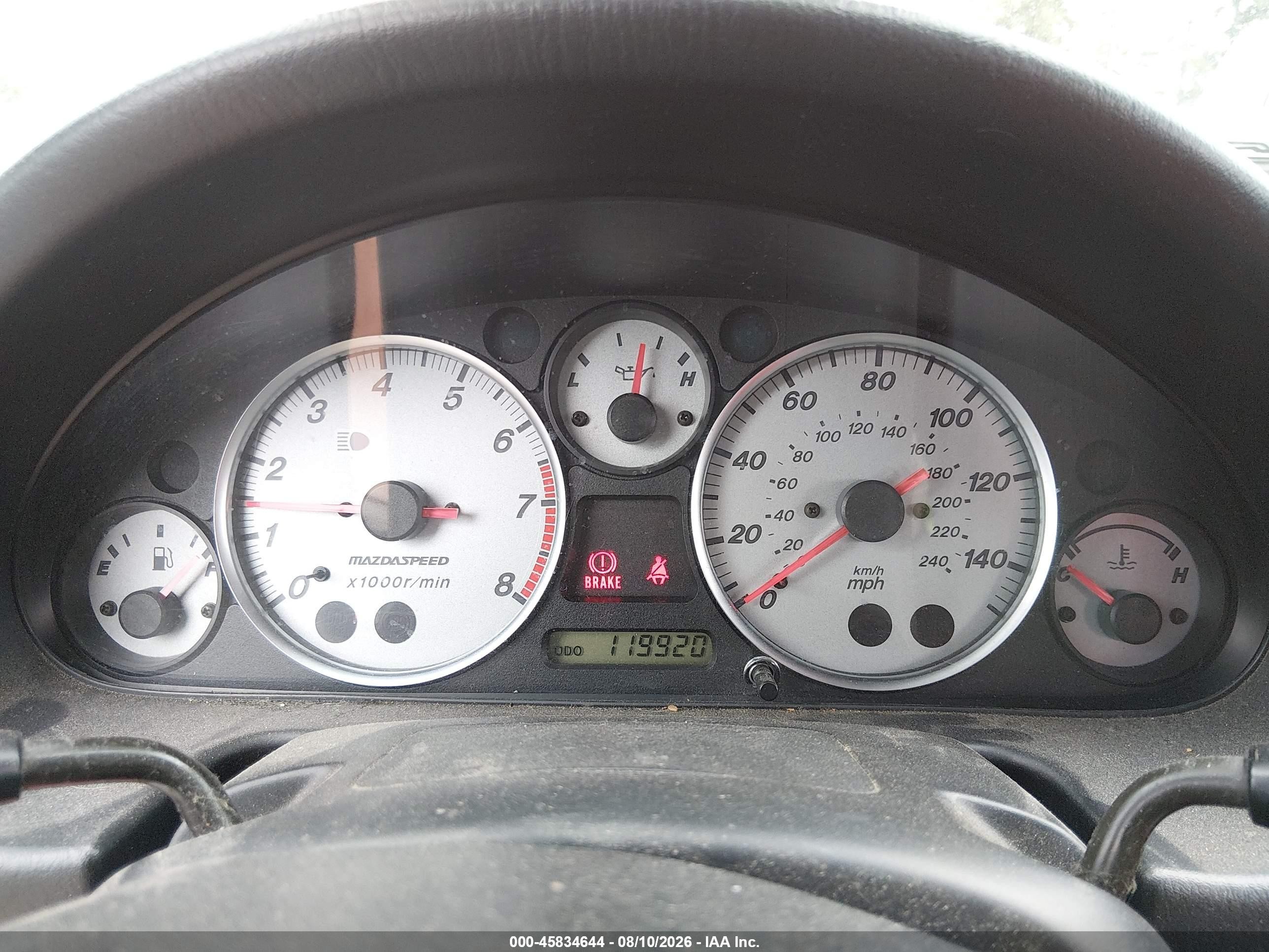 2004 Mazda Mazdaspeed Mx-5 Miata Cloth Красный vin: JM1NB354540407198