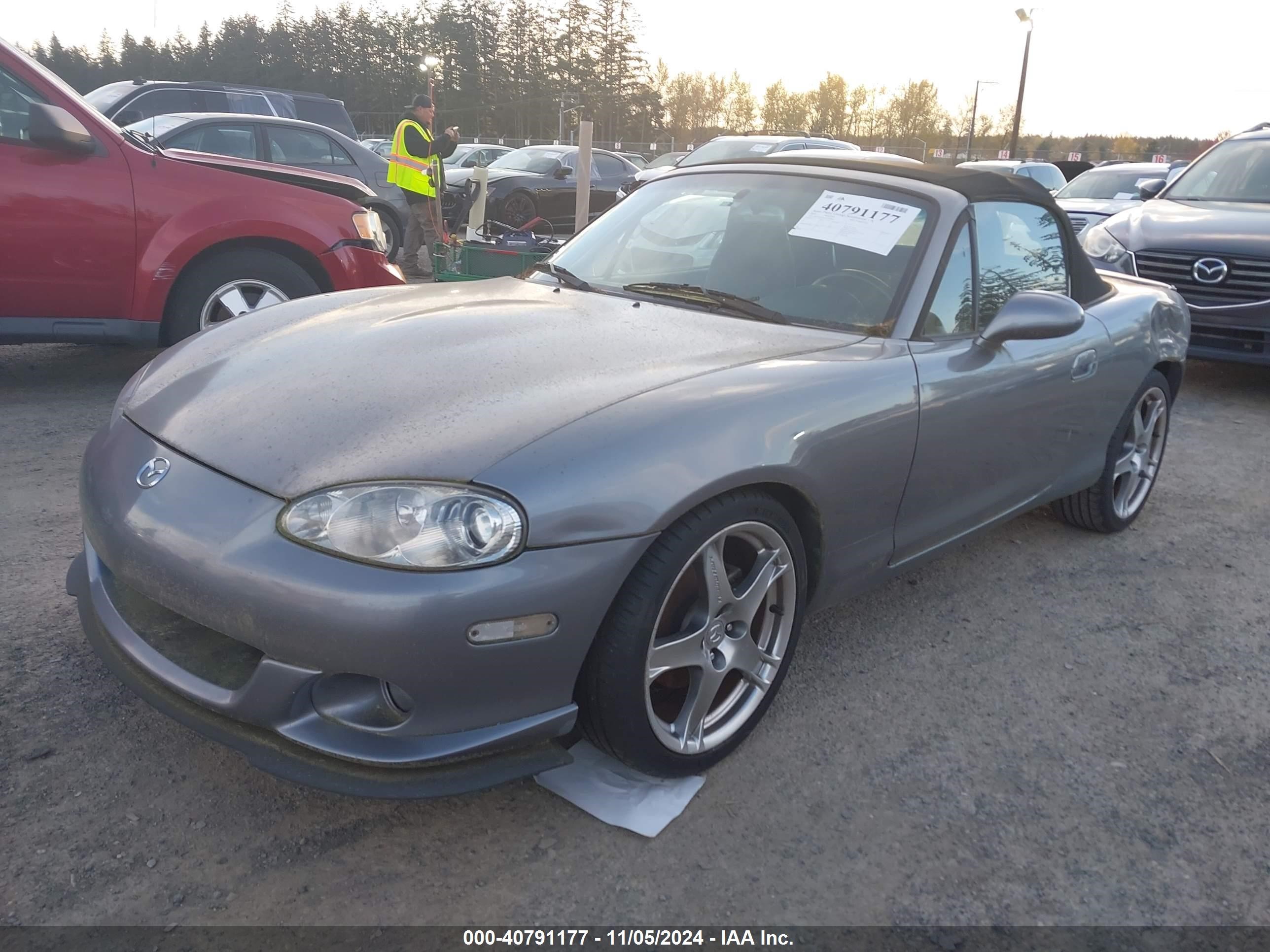 2005 Mazda Mazdaspeed Mx-5 Miata Cloth Silver vin: JM1NB354550414380