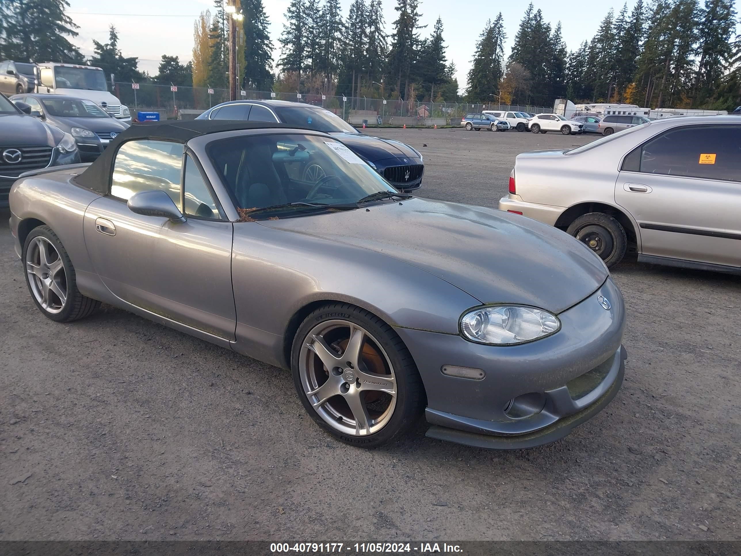 2005 Mazda Mazdaspeed Mx-5 Miata Cloth Silver vin: JM1NB354550414380