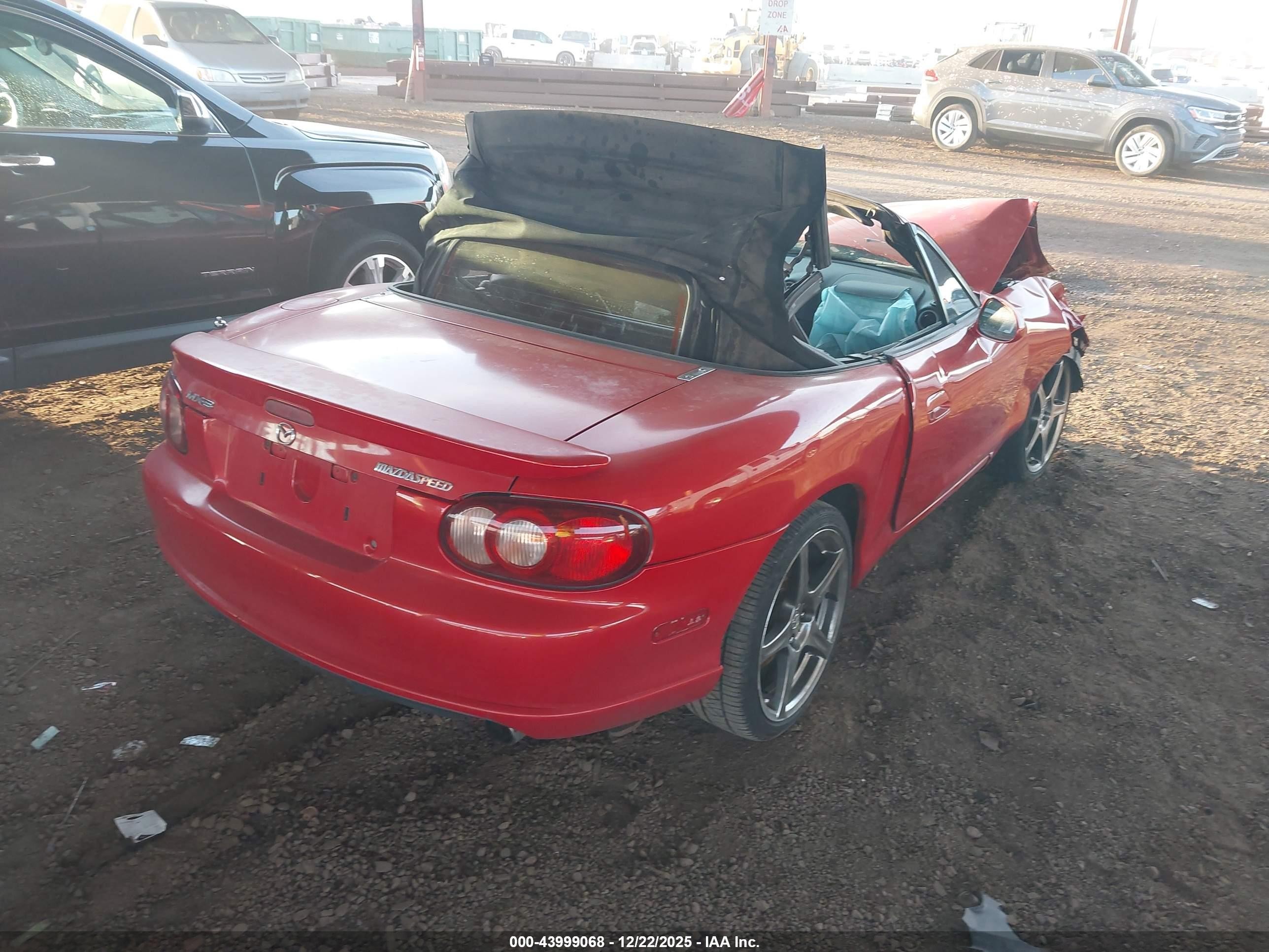 2004 Mazda Mazdaspeed Mx-5 Miata Cloth Красный vin: JM1NB354640409848