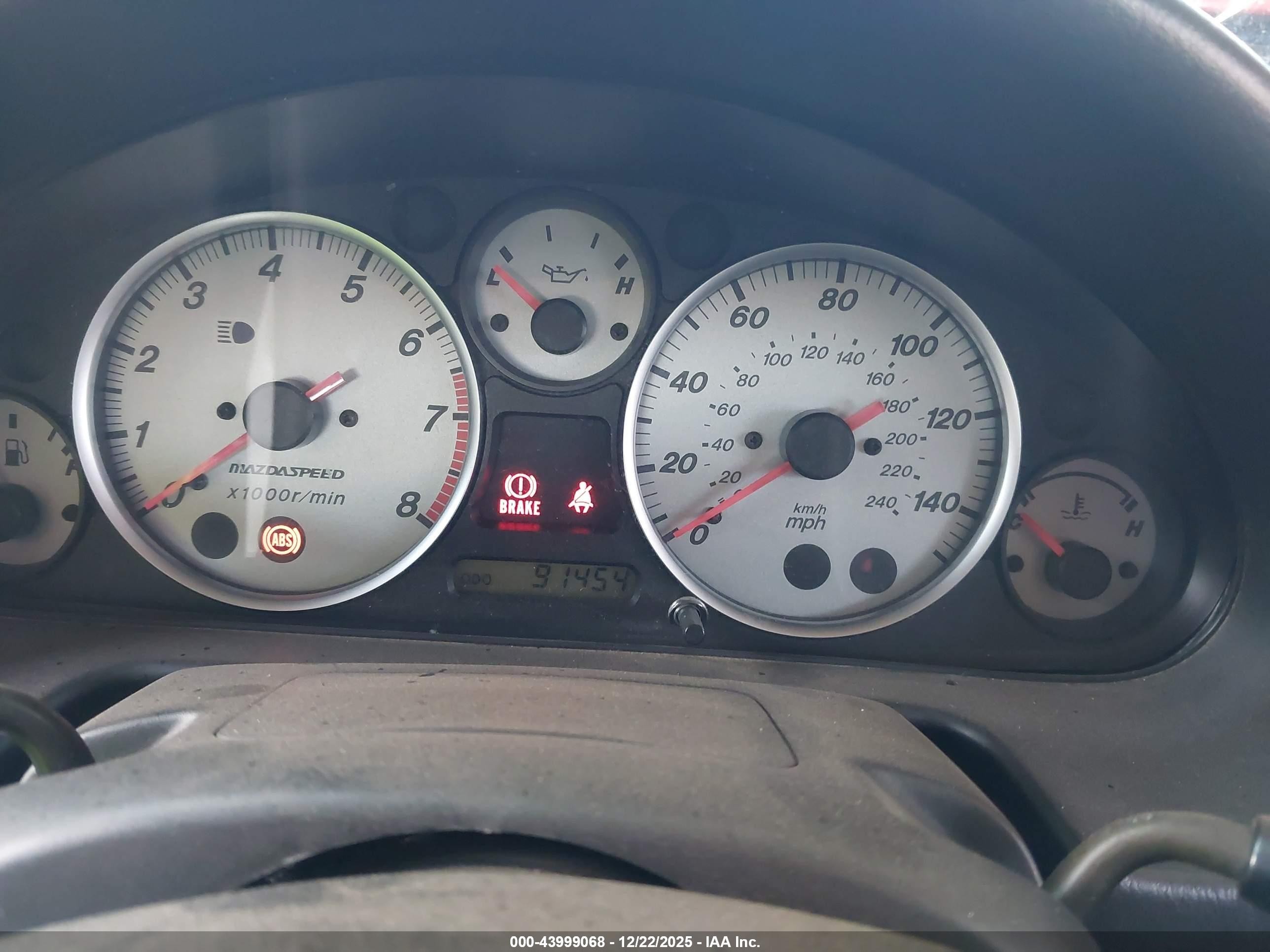 2004 Mazda Mazdaspeed Mx-5 Miata Cloth Красный vin: JM1NB354640409848