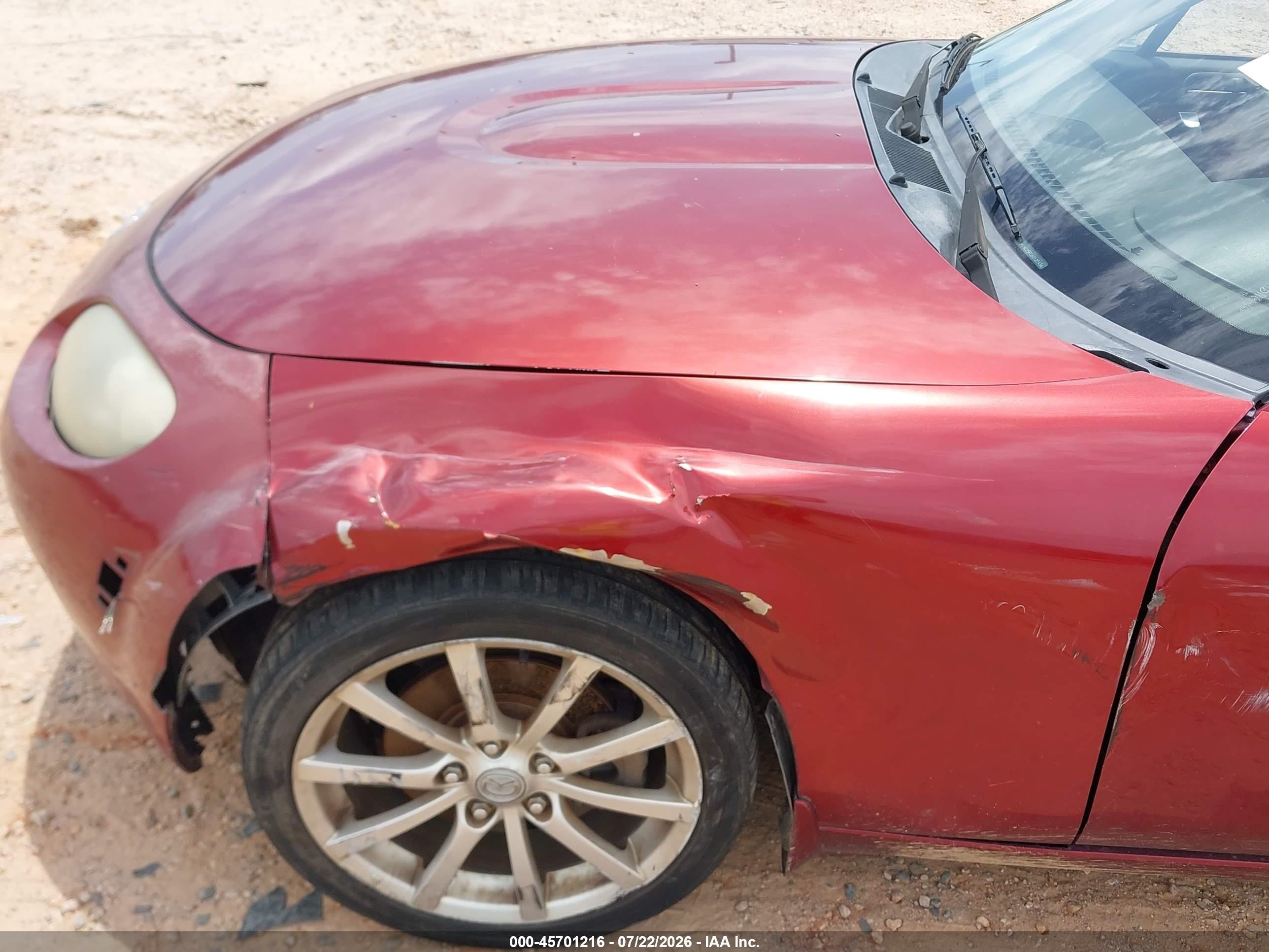 2006 Mazda Mx-5 Grand Touring Burgundy vin: JM1NC25F060122436