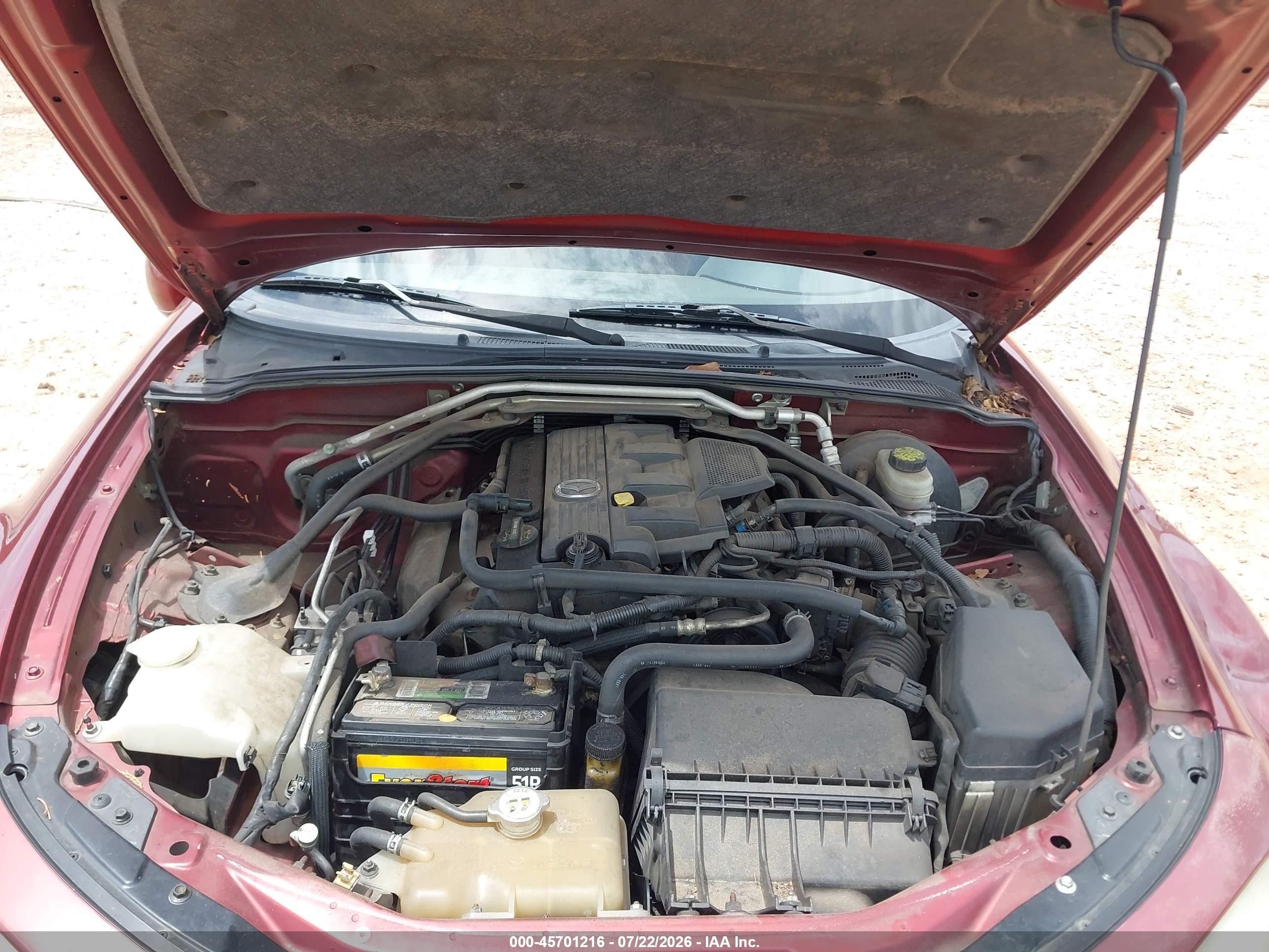 2006 Mazda Mx-5 Grand Touring Burgundy vin: JM1NC25F060122436