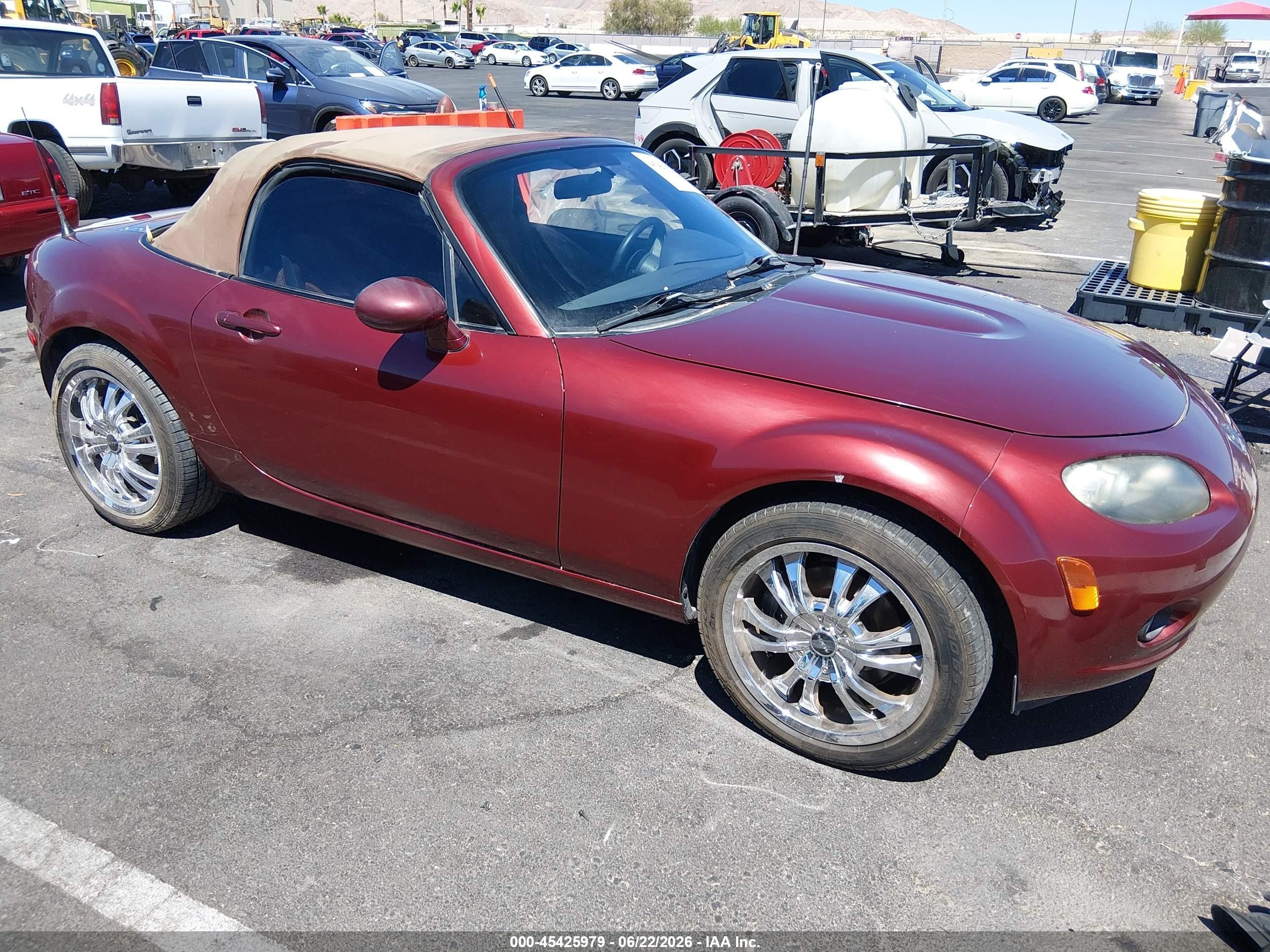2007 Mazda Mx-5 Grand Touring Red vin: JM1NC25F070127377
