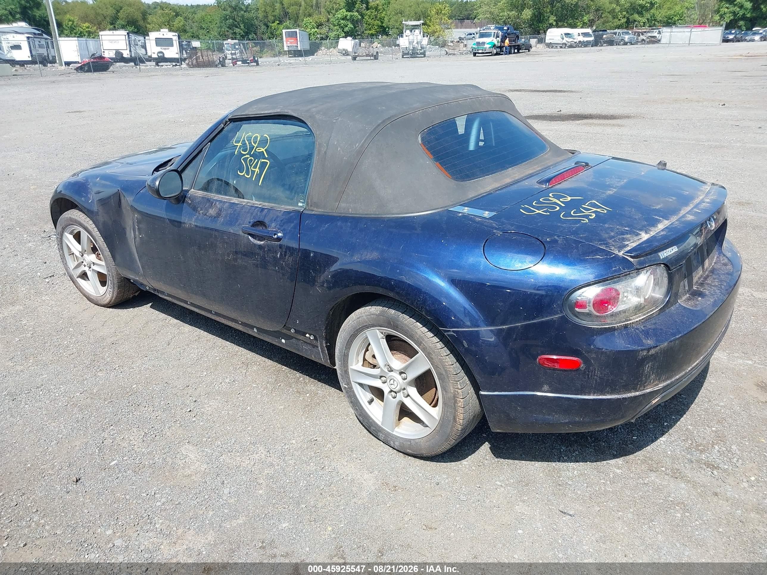 2007 Mazda Mx-5 Sport Blue vin: JM1NC25F170126318