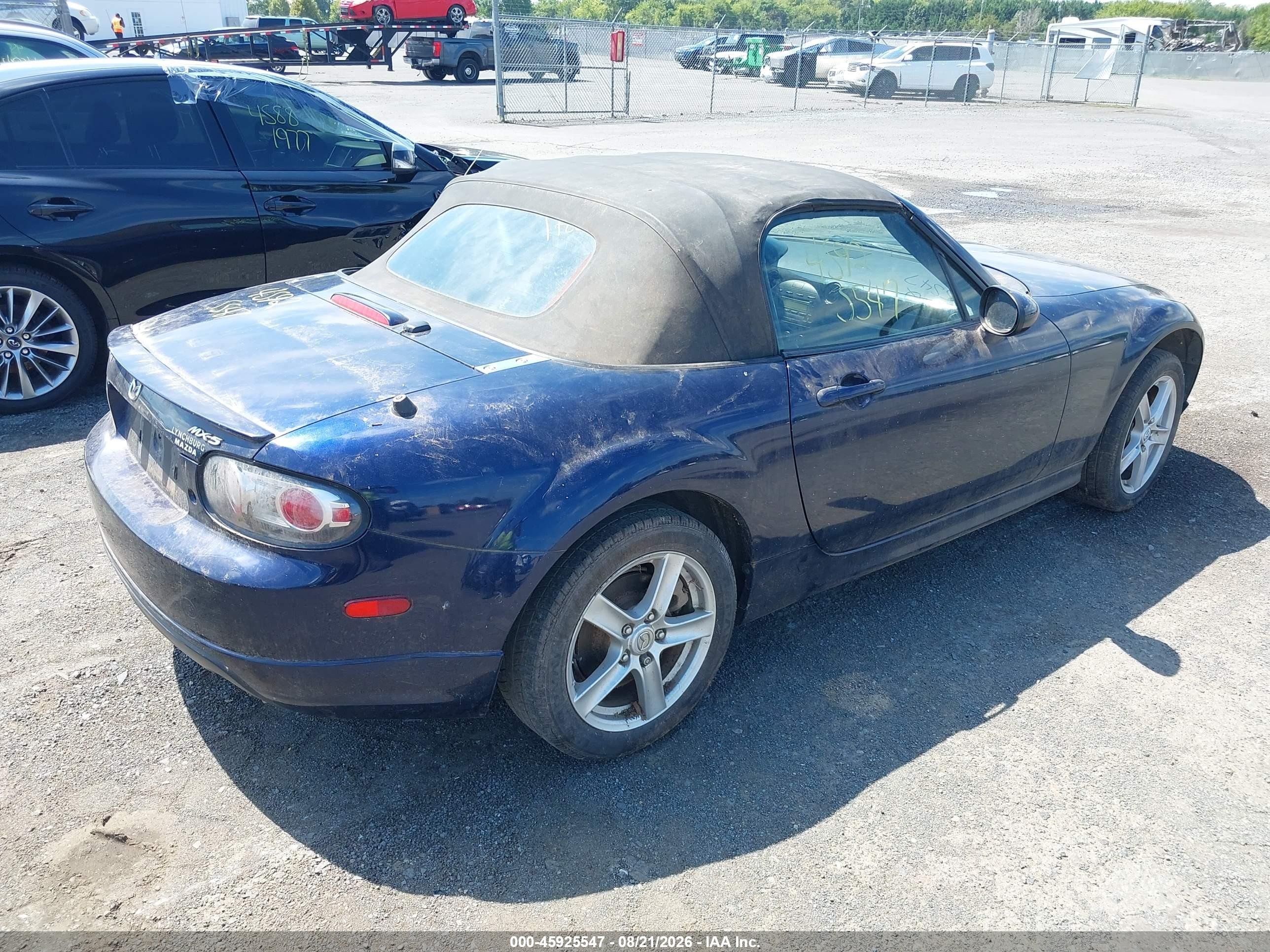 2007 Mazda Mx-5 Sport Blue vin: JM1NC25F170126318