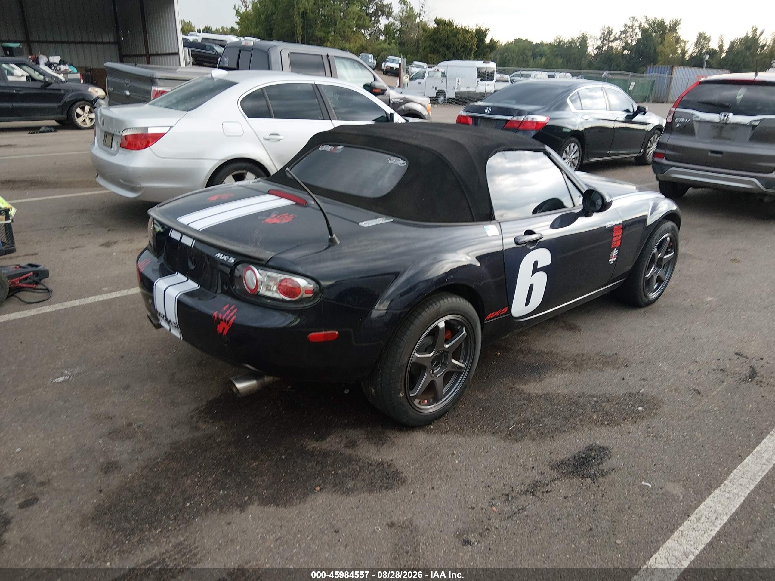 2007 Mazda Mx-5 Touring Black vin: JM1NC25F170132264