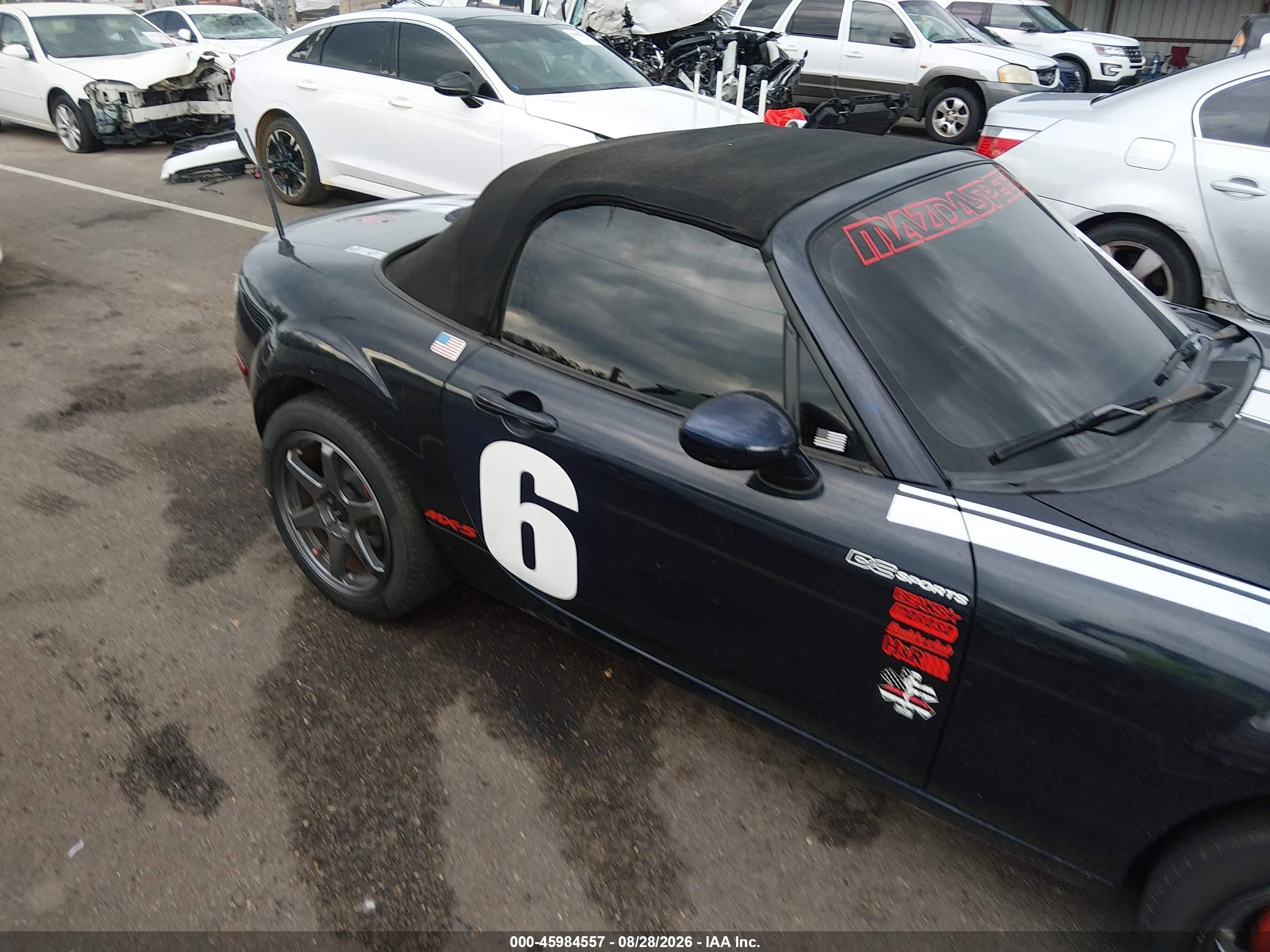 2007 Mazda Mx-5 Touring Black vin: JM1NC25F170132264