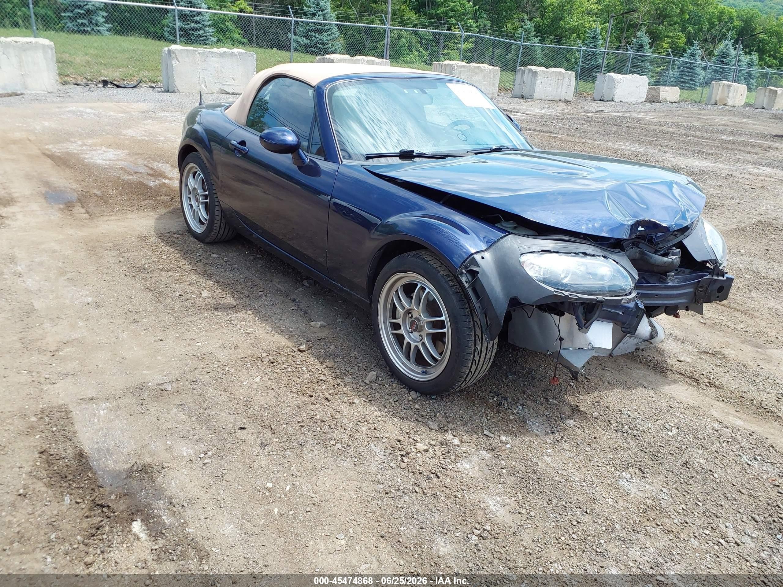 2007 Mazda Mx-5 Grand Touring Dark Blue vin: JM1NC25F170133771