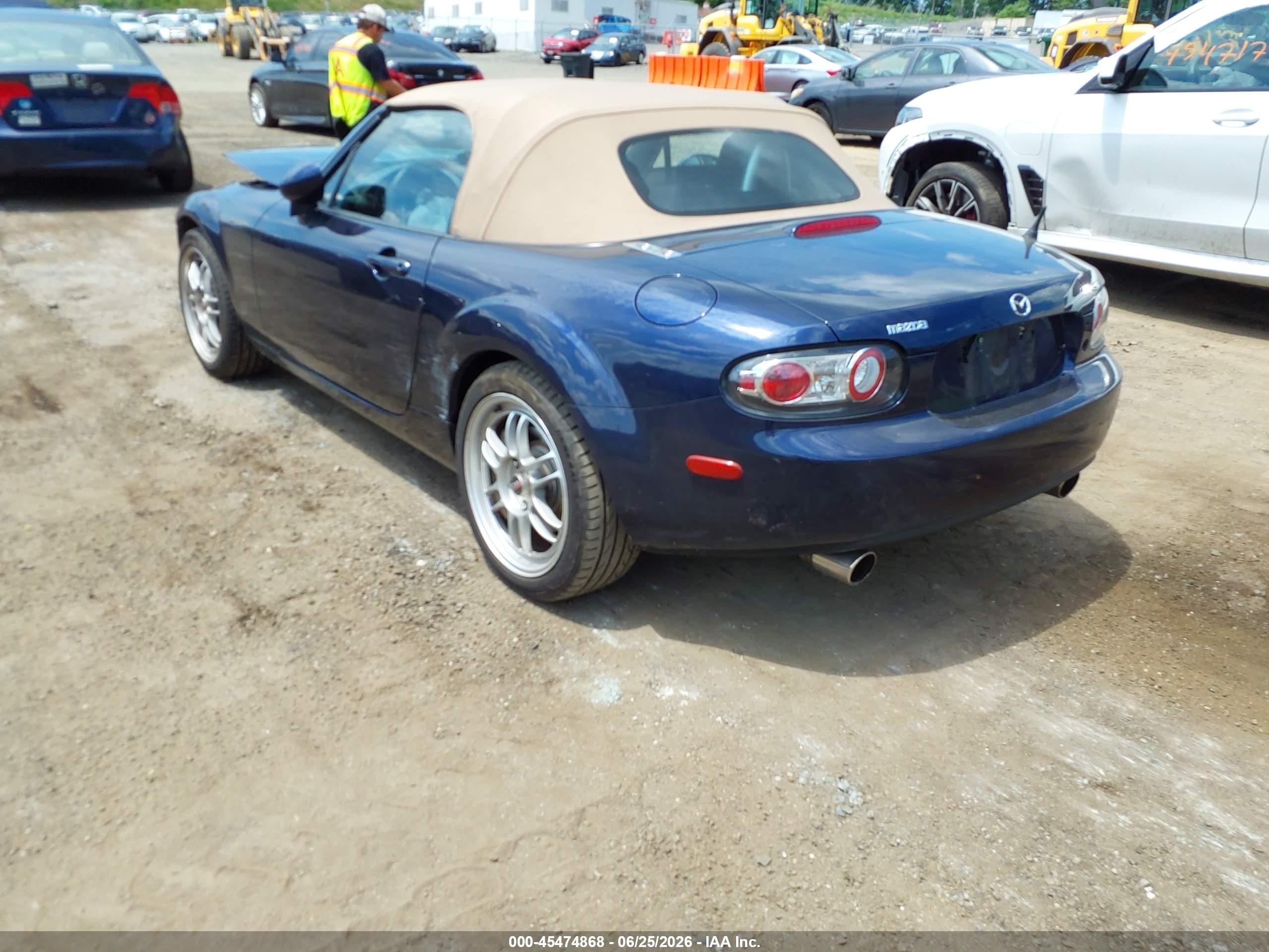 2007 Mazda Mx-5 Grand Touring Dark Blue vin: JM1NC25F170133771