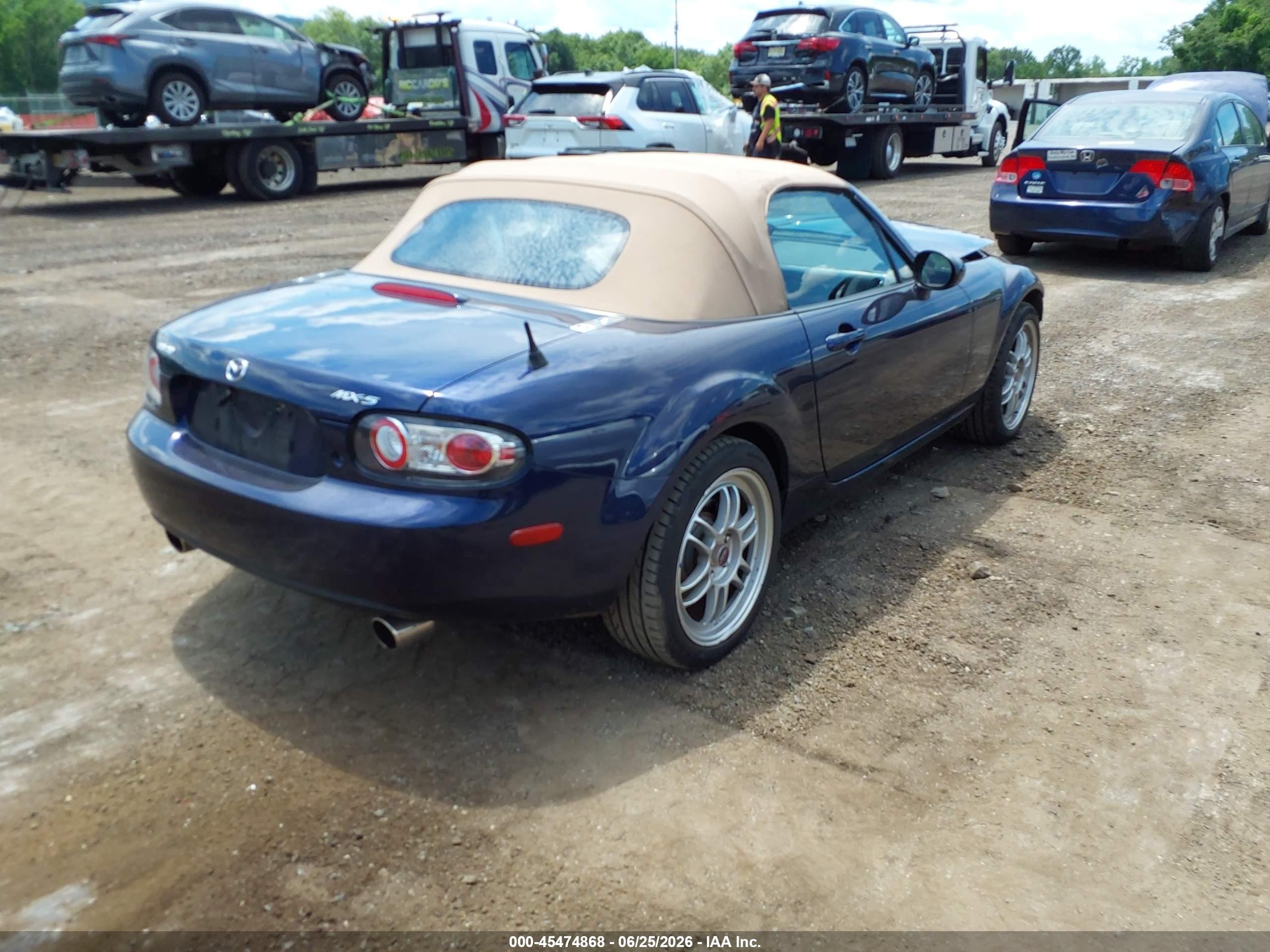 2007 Mazda Mx-5 Grand Touring Dark Blue vin: JM1NC25F170133771