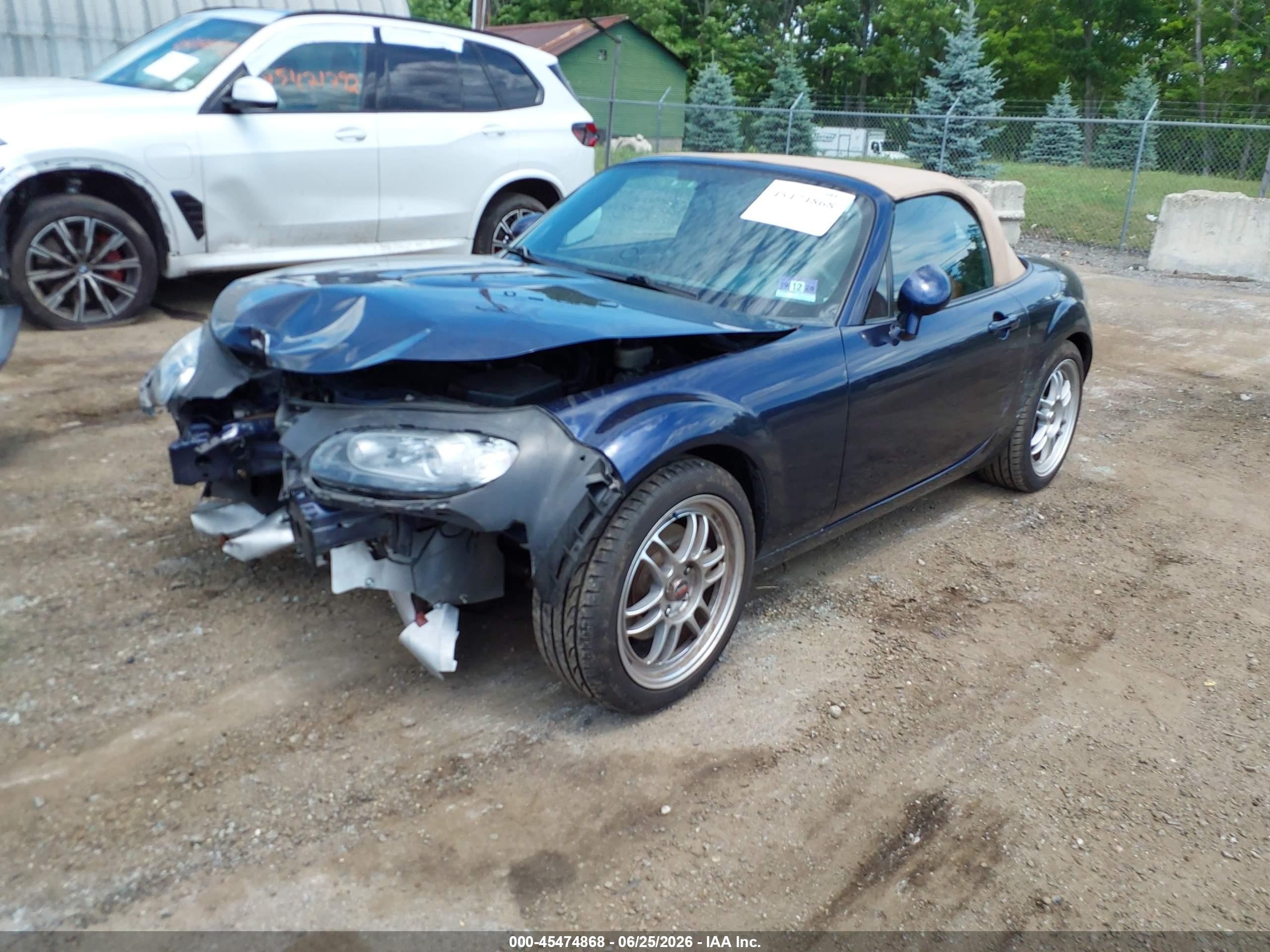 2007 Mazda Mx-5 Grand Touring Dark Blue vin: JM1NC25F170133771