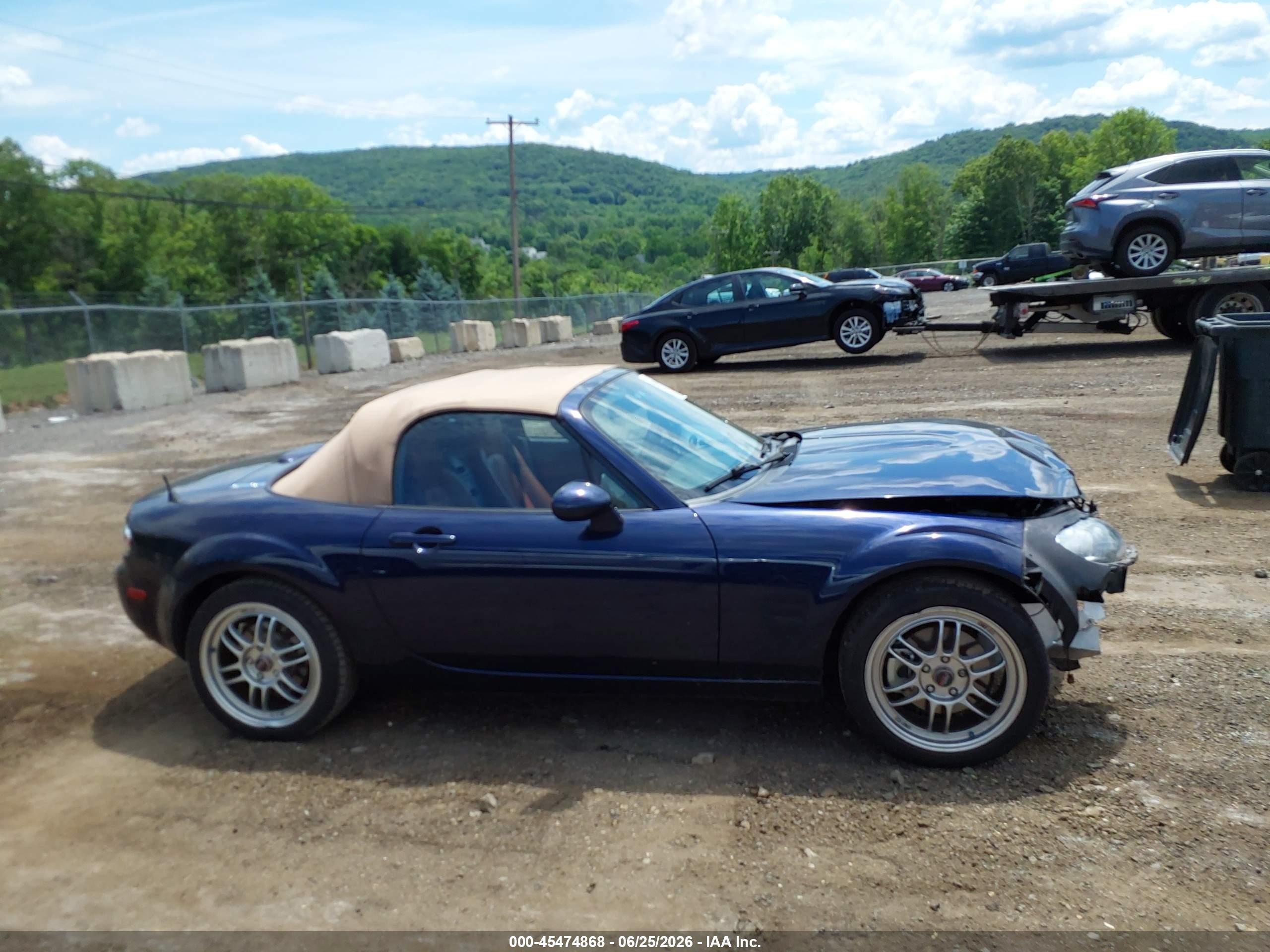 2007 Mazda Mx-5 Grand Touring Dark Blue vin: JM1NC25F170133771