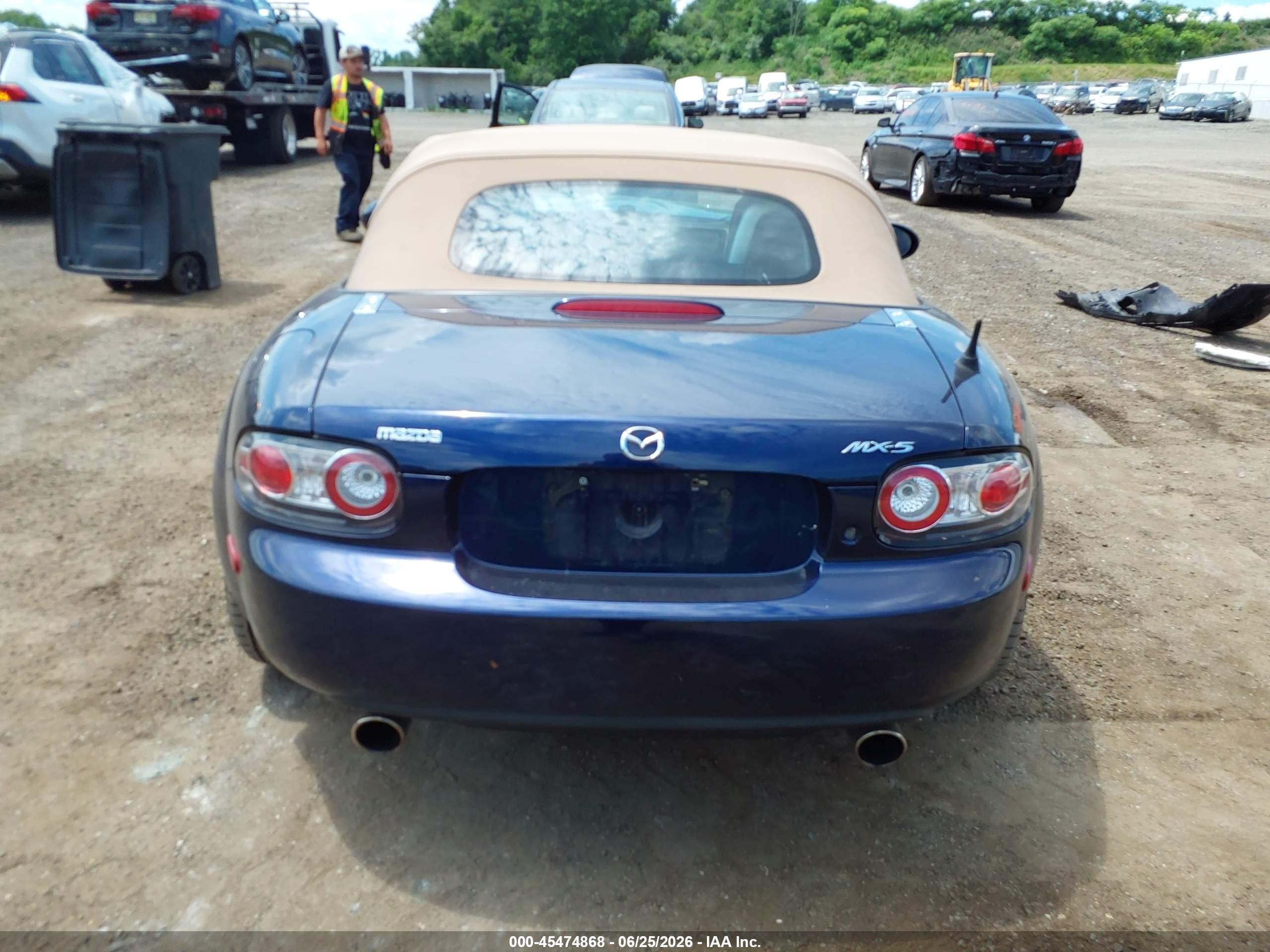 2007 Mazda Mx-5 Grand Touring Dark Blue vin: JM1NC25F170133771
