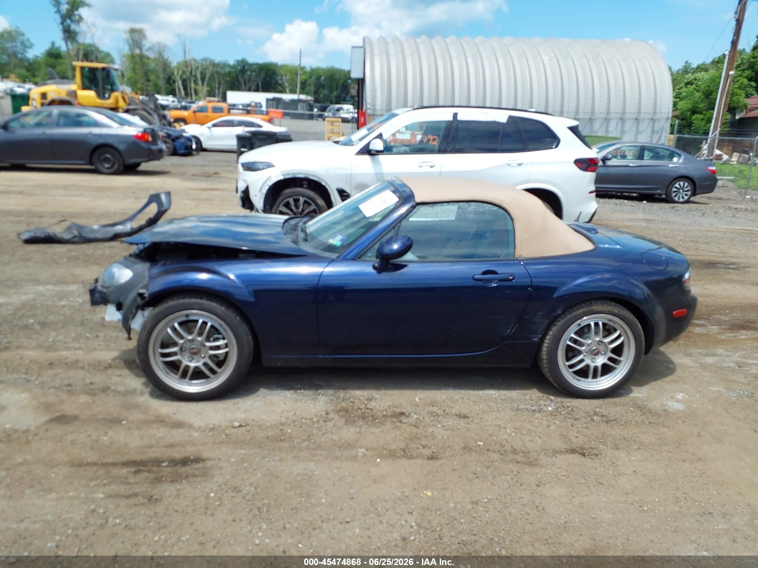 2007 Mazda Mx-5 Grand Touring Dark Blue vin: JM1NC25F170133771