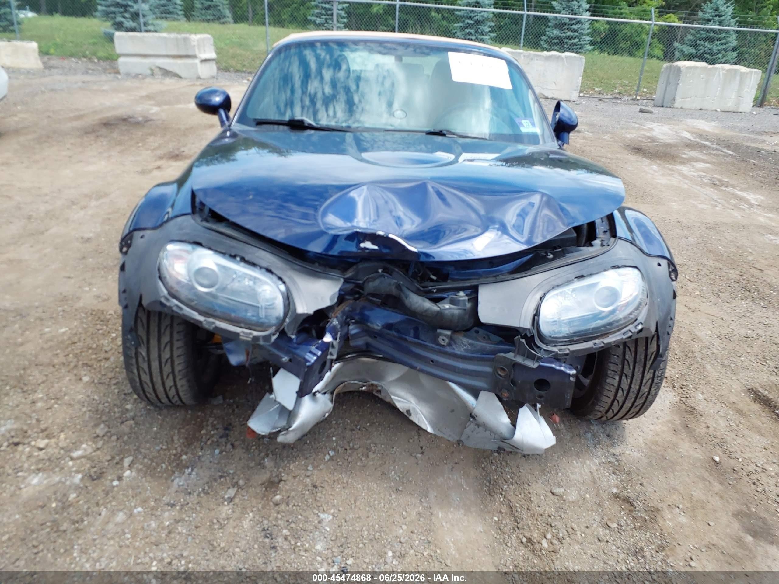 2007 Mazda Mx-5 Grand Touring Dark Blue vin: JM1NC25F170133771