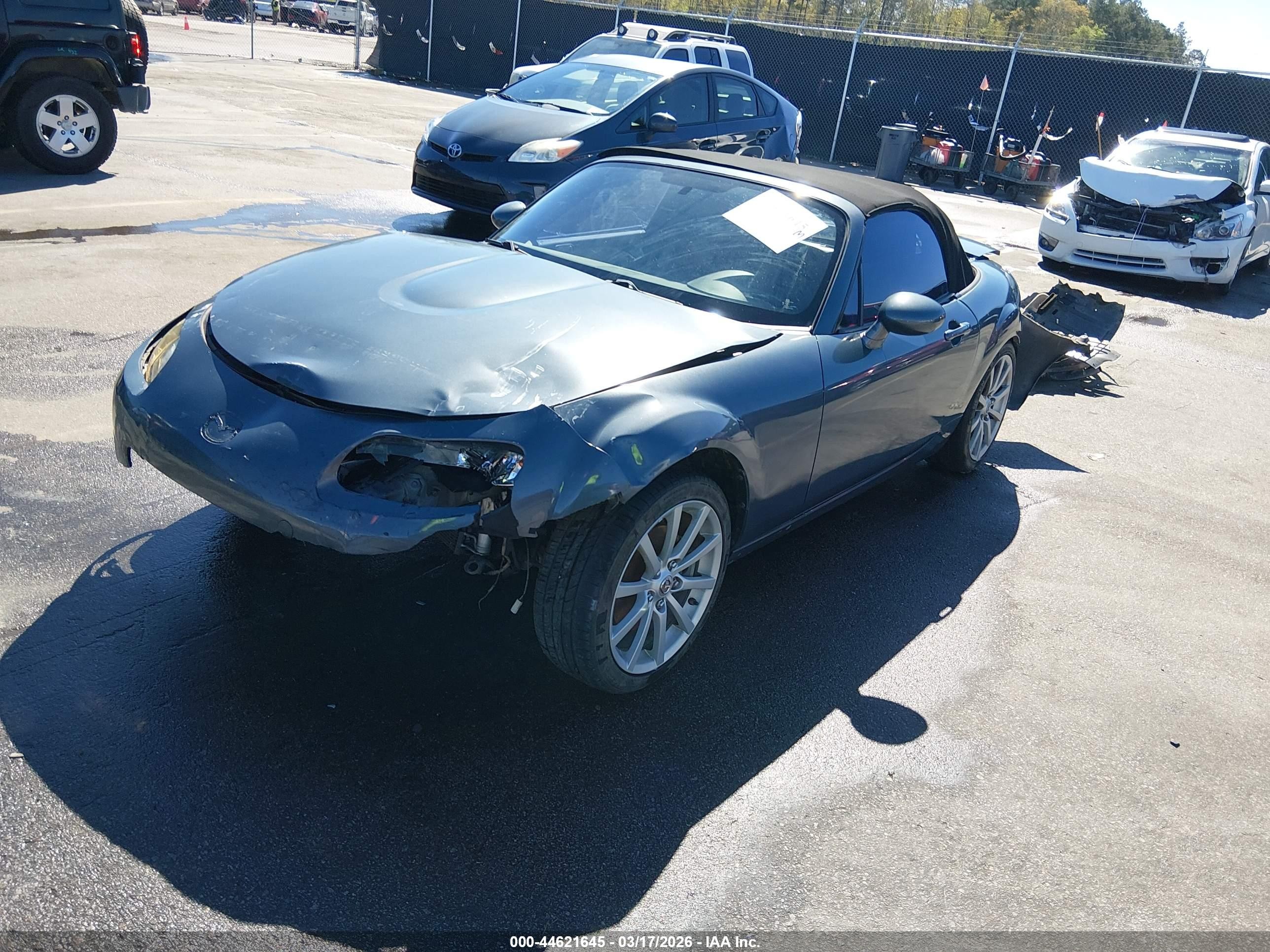 2008 Mazda Mx-5 Touring Blue vin: JM1NC25F180138891