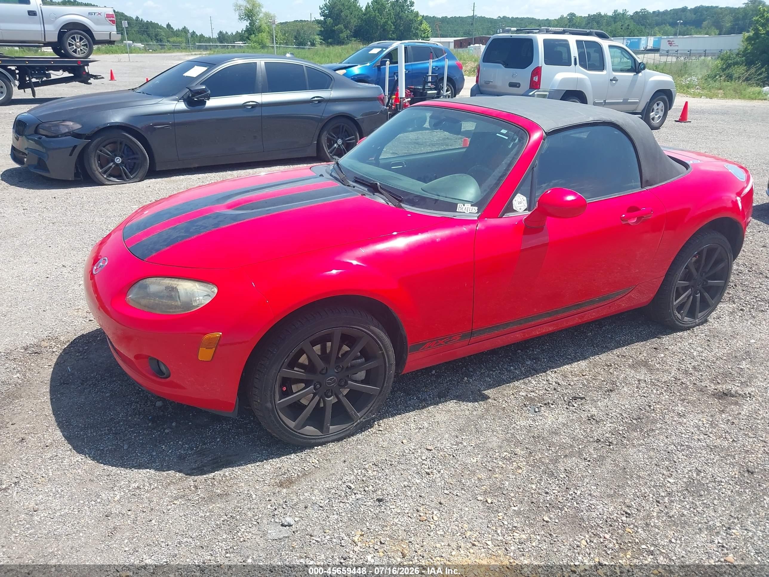 2006 Mazda Mx-5 Sport Red vin: JM1NC25F260107971