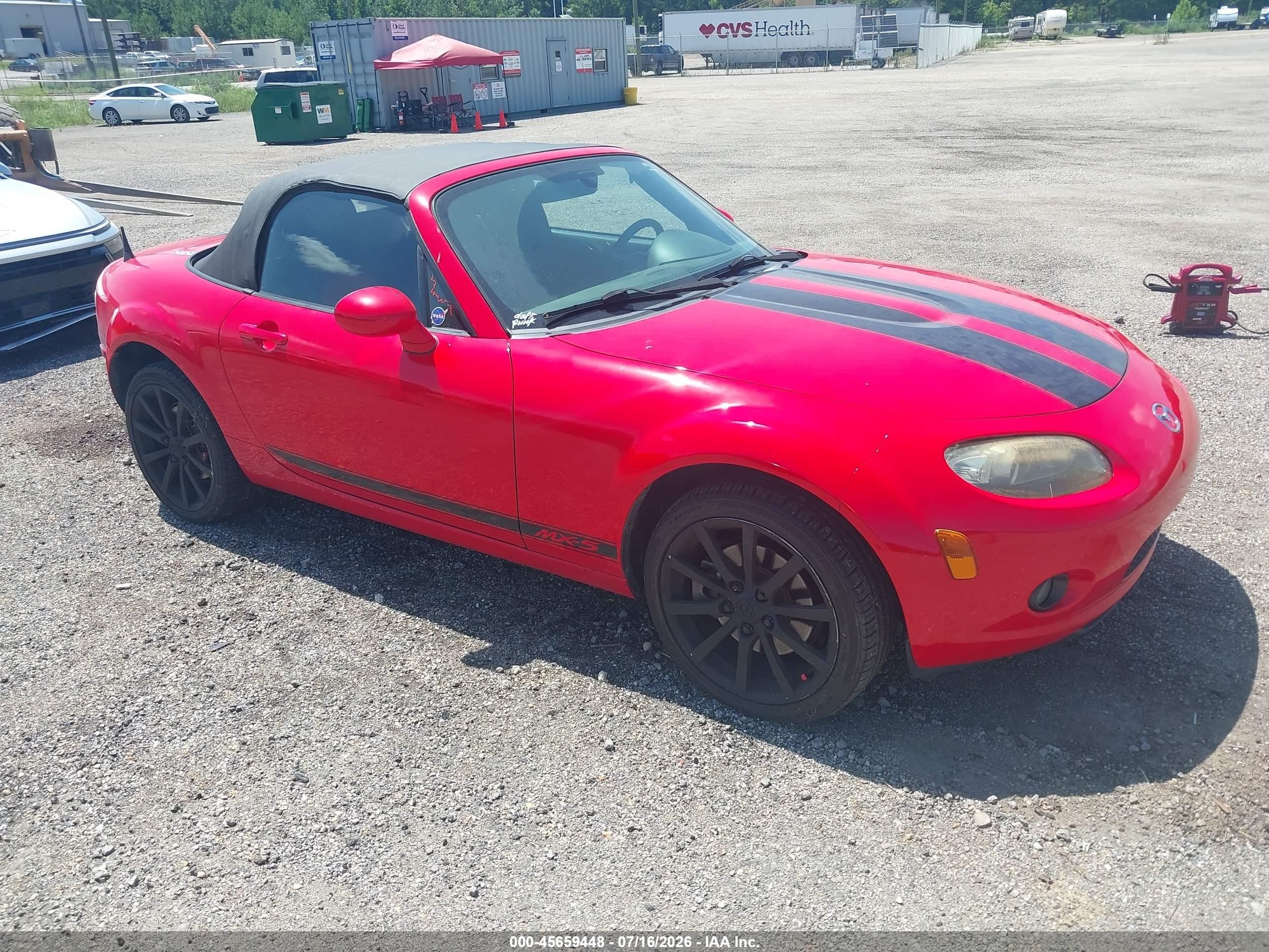 2006 Mazda Mx-5 Sport Red vin: JM1NC25F260107971