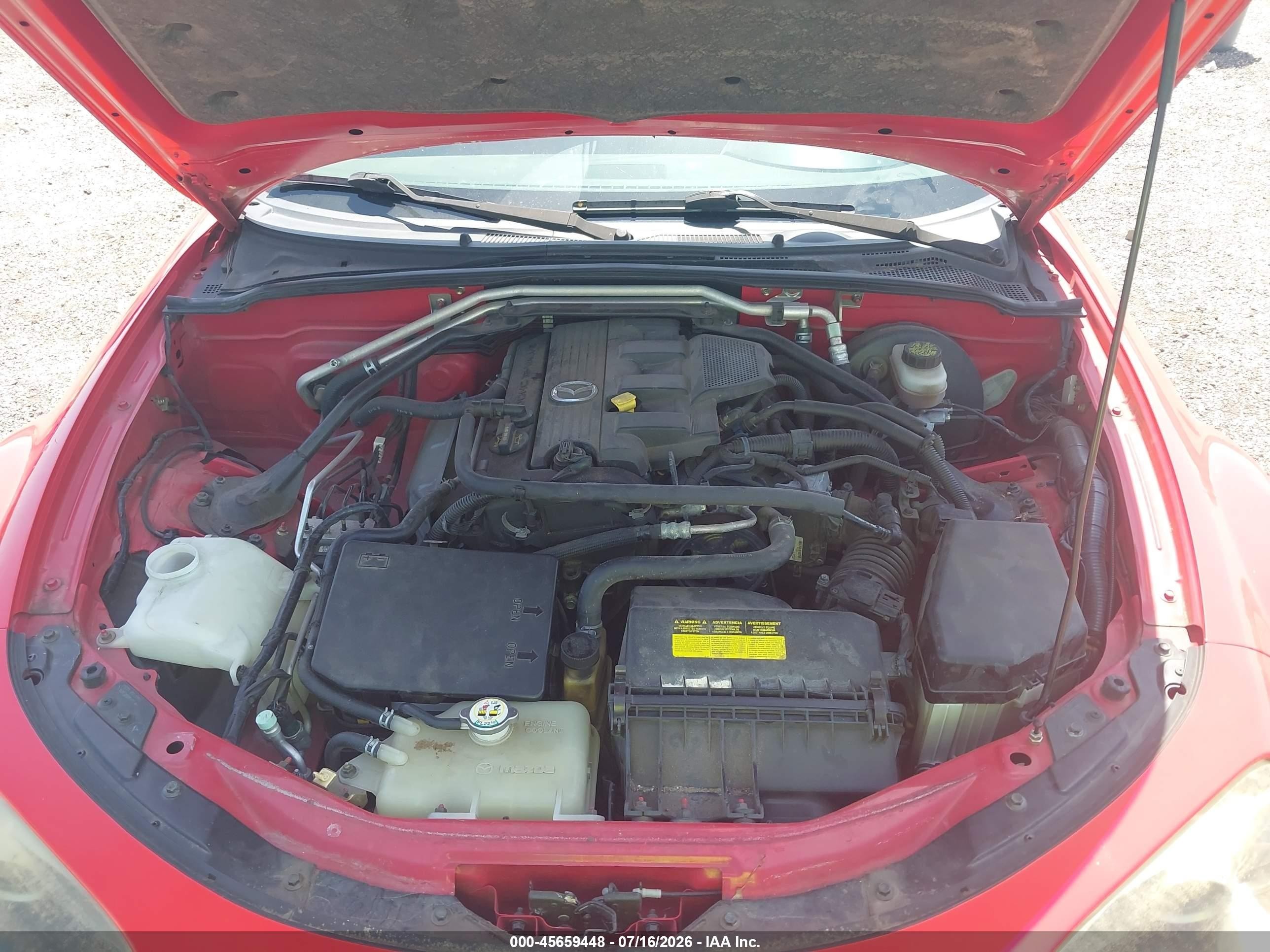 2006 Mazda Mx-5 Sport Red vin: JM1NC25F260107971