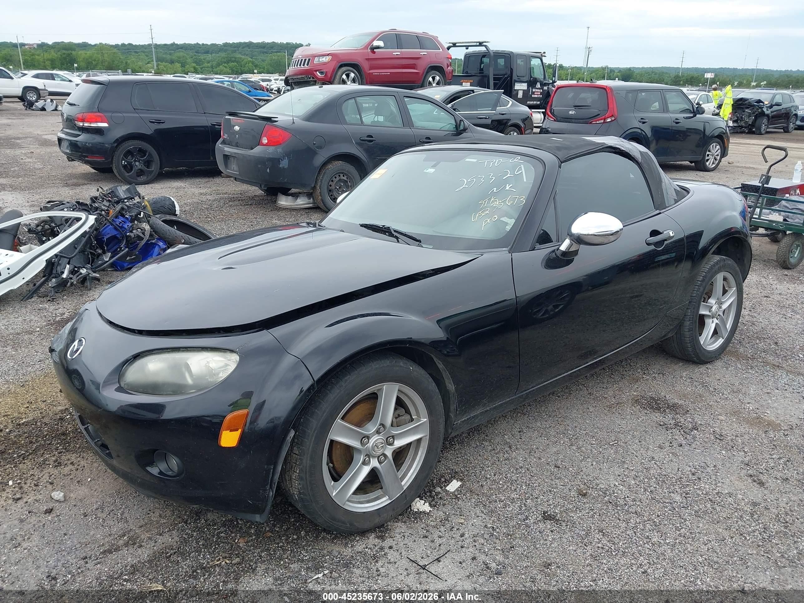 2006 Mazda Mx-5 Touring Black vin: JM1NC25F260119800