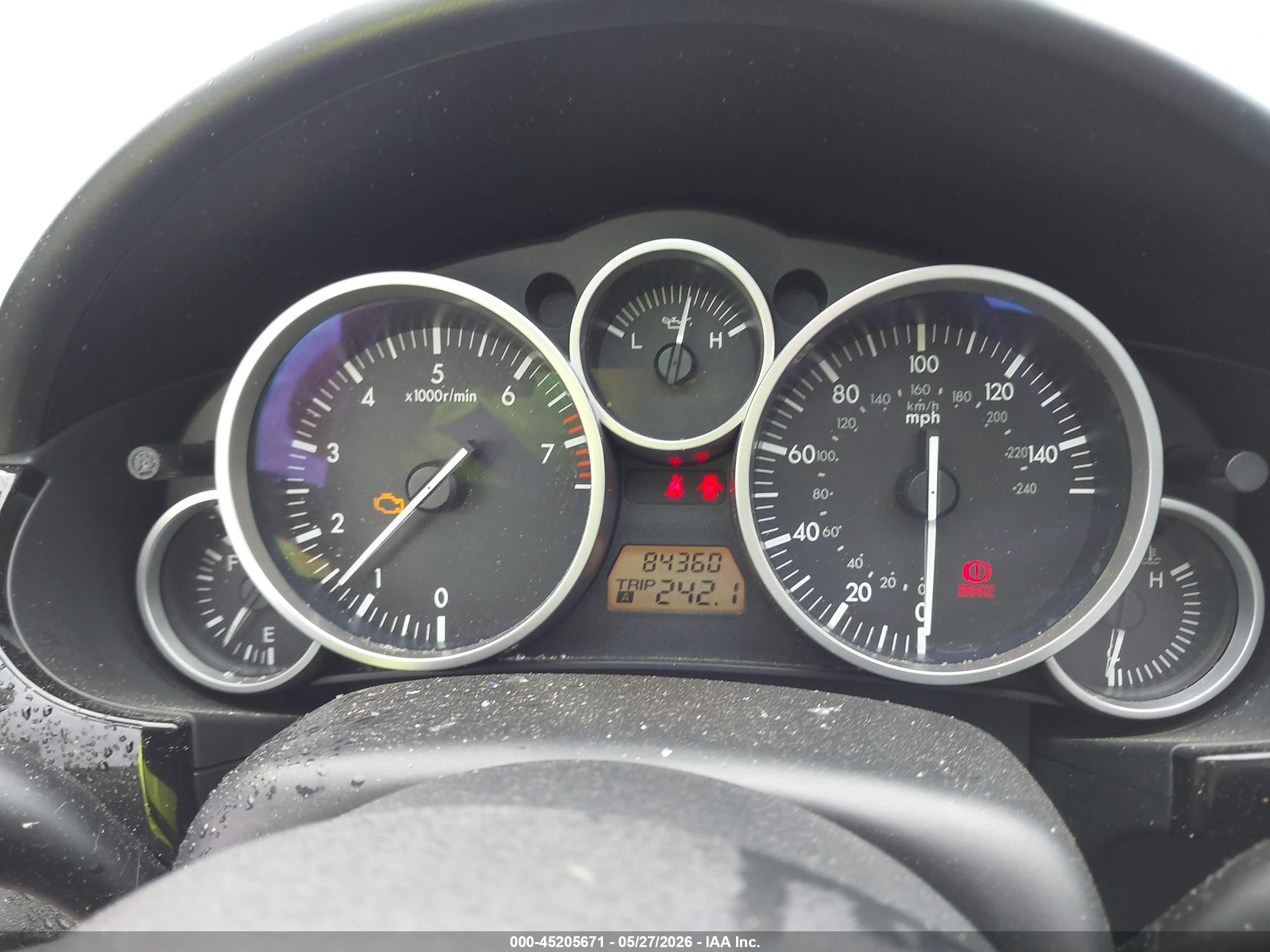 2007 Mazda Mx-5 Touring Red vin: JM1NC25F270136386