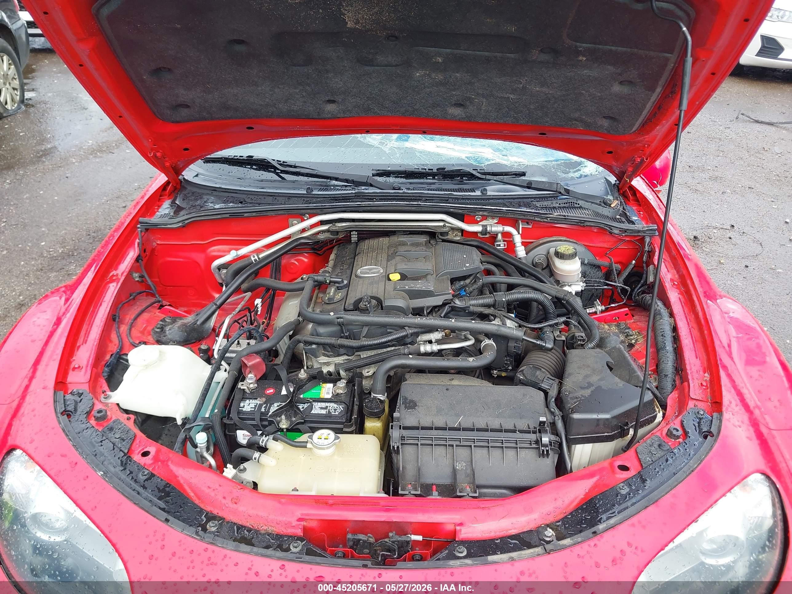 2007 Mazda Mx-5 Touring Red vin: JM1NC25F270136386