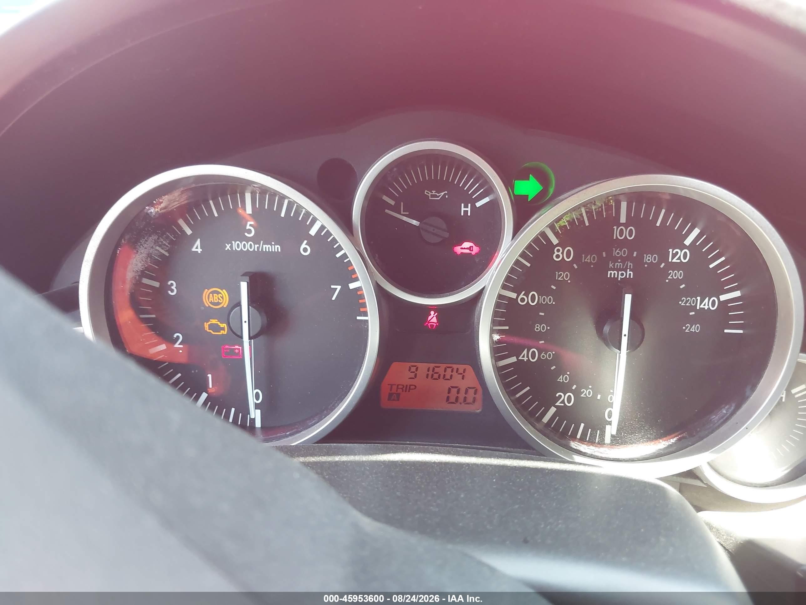 2006 Mazda Mx-5 Sport Red vin: JM1NC25F360114914