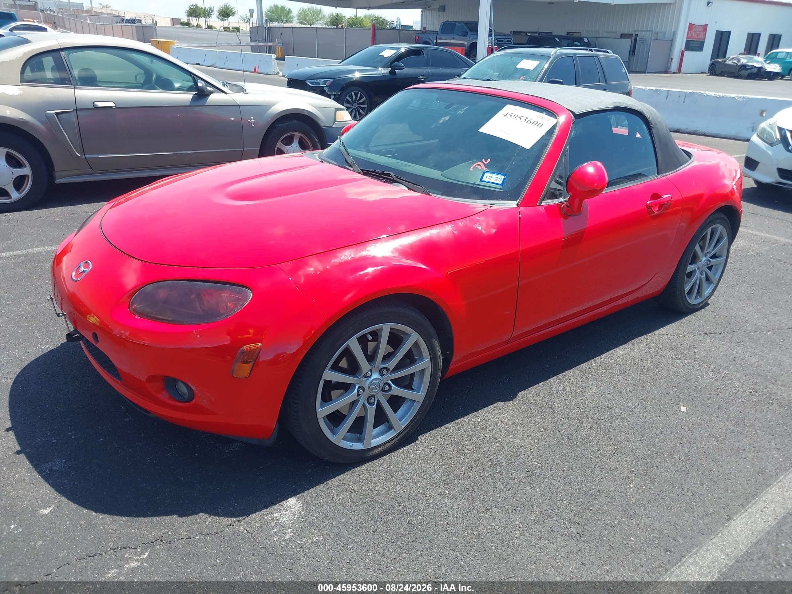 2006 Mazda Mx-5 Sport Red vin: JM1NC25F360114914