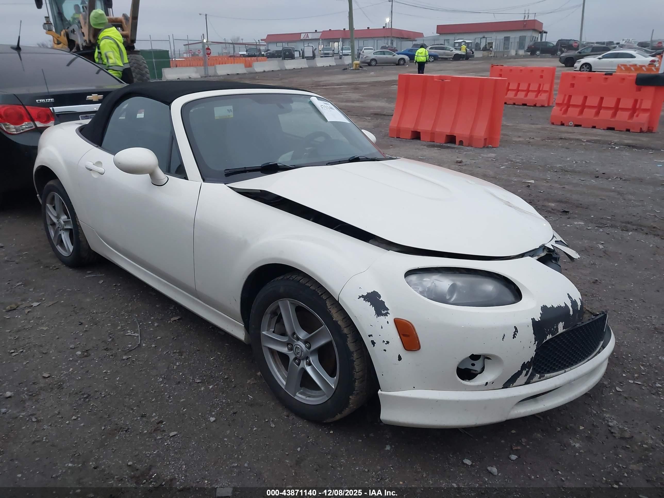 2007 Mazda Mx-5 Sport White vin: JM1NC25F370125364